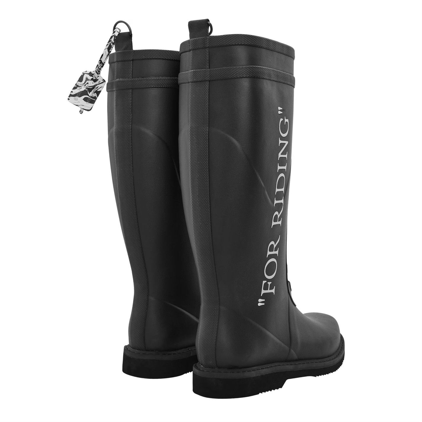 Off-White o1g2r1mq0125 For Riding Boots in Black & White Size US 8 / IT 38 - 6 Thumbnail