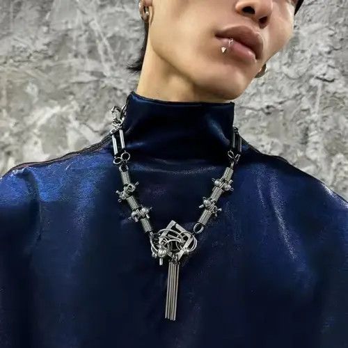 Jewelry Hardcore Mechanical Heavy Industry Punk Style Necklace Size ONE SIZE - 5 Thumbnail