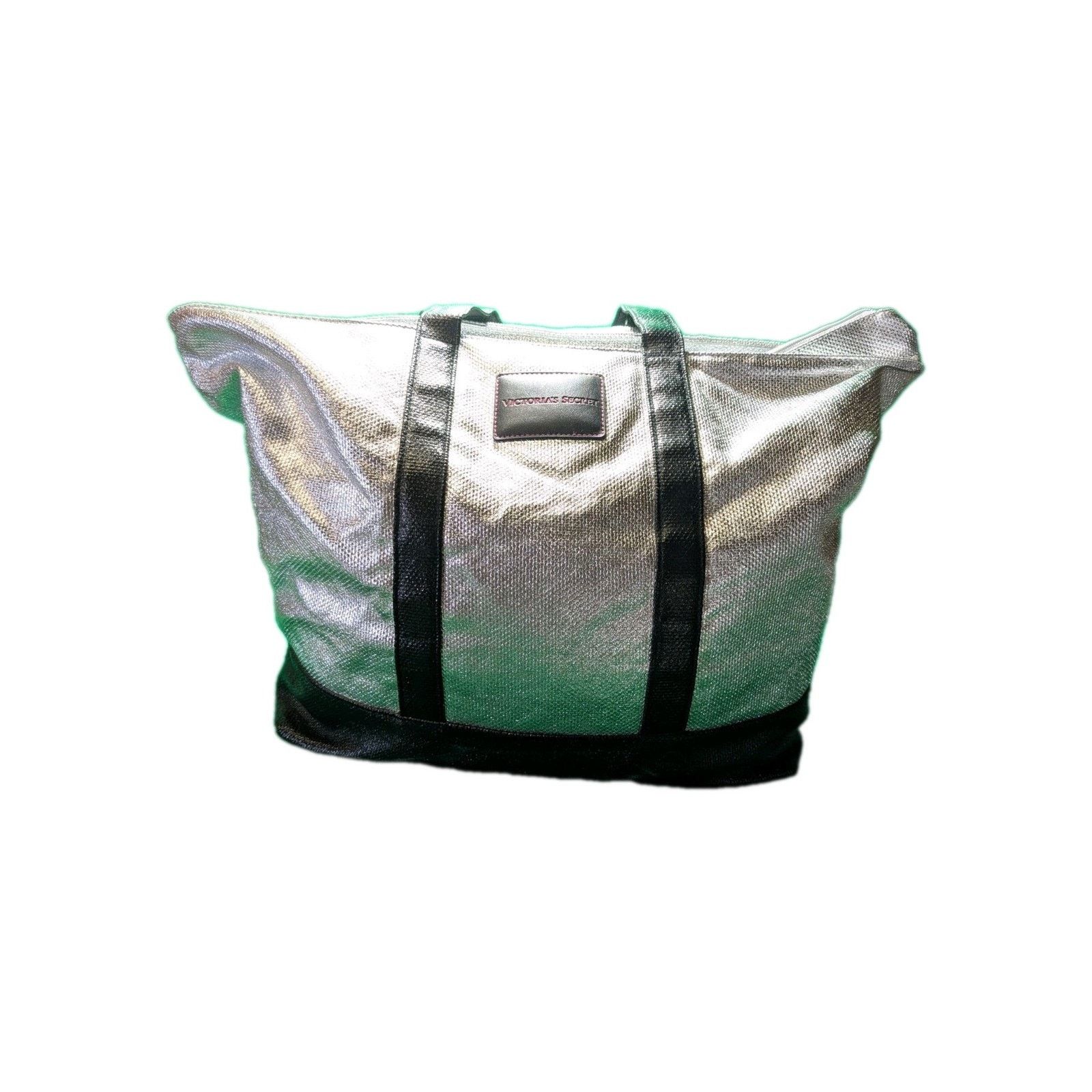 Victorias Secret Victoria's Secret Silver/blk Weekender Tote Bag, Women's