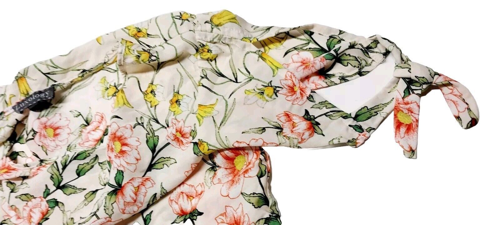 Other Luxology Womens XL Floral Blouse Cream Pink Lightweight Boho Size XL / US 12-14 / IT 48-50 - 3 Thumbnail