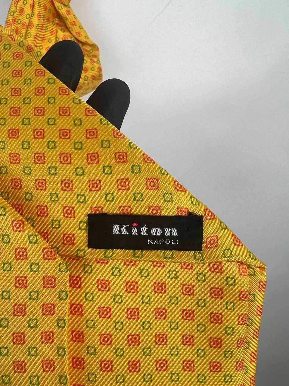 Kiton KITON NAPOLI TIE GEOMETRIC SILK HANDMADE LUXURY NECKTIE Size ONE SIZE - 2 Thumbnail