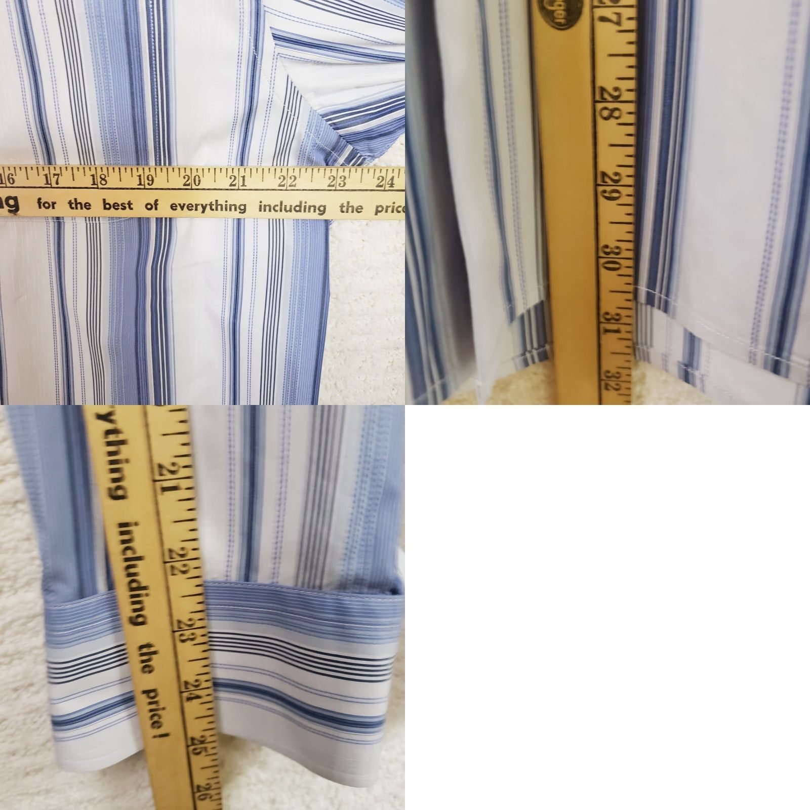 Tommy Bahama Tommy Bahama Shirt Mens L Blue White Striped Long Sleeve Button Up Cotton Polyester Size US L / EU 52-54 / 3 - 9 Thumbnail