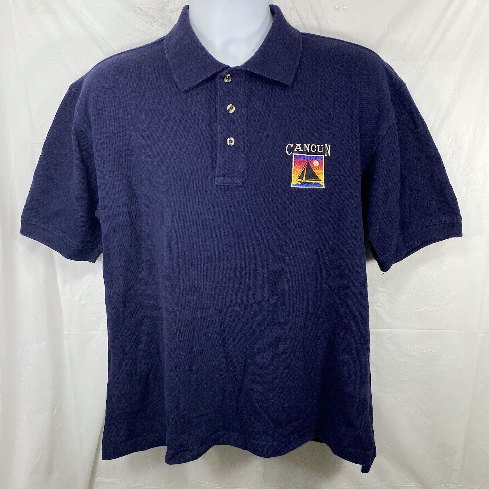Other Vintage Le Best Cancun Size Large Blue Short Sleeve Polo Size US L / EU 52-54 / 3 - 1 Thumbnail