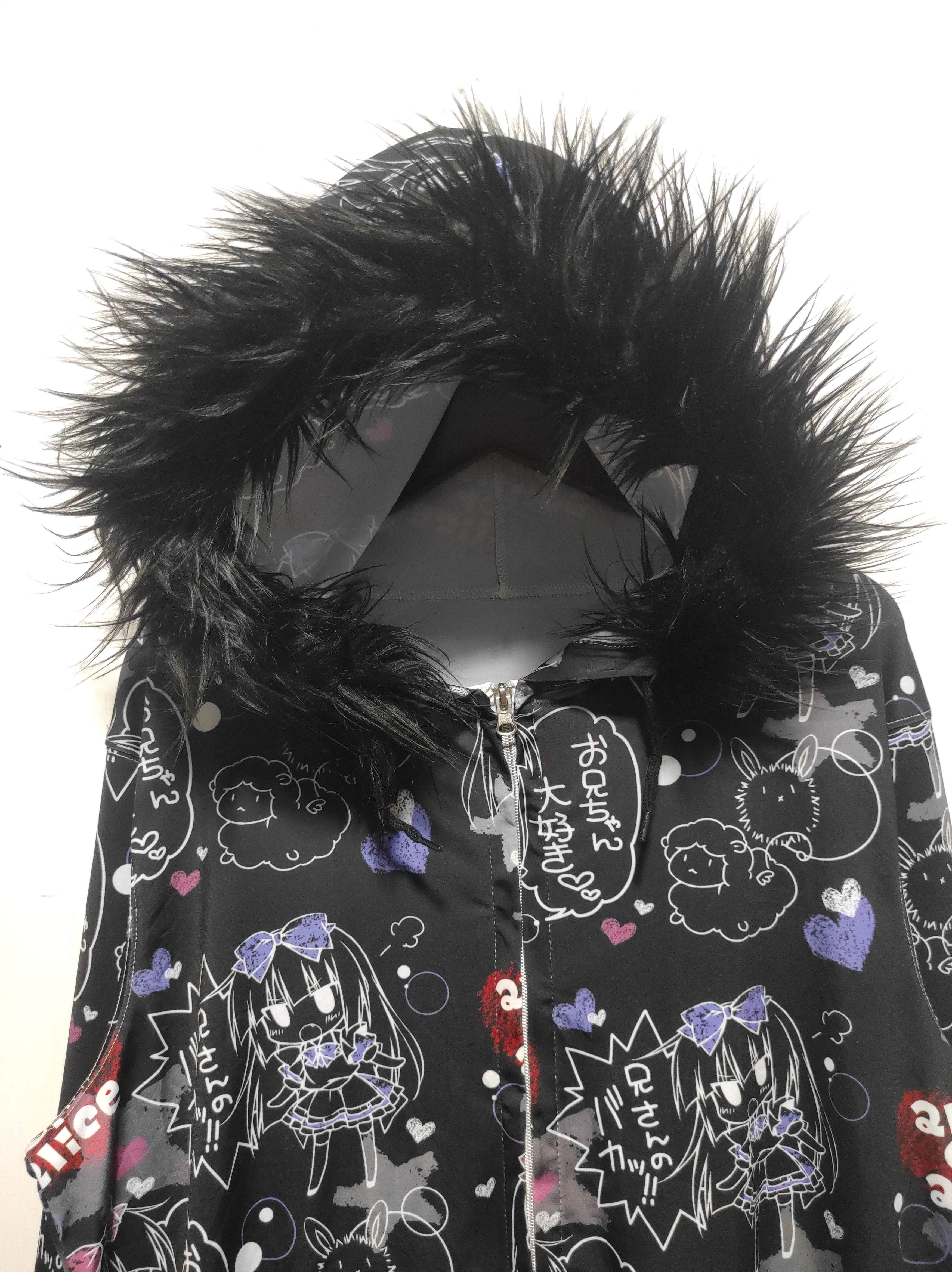 Anime Alice or Alice Zip Fur Hoodie Parka i6w9 LGB style Size US L / EU 52-54 / 3 - 4 Thumbnail