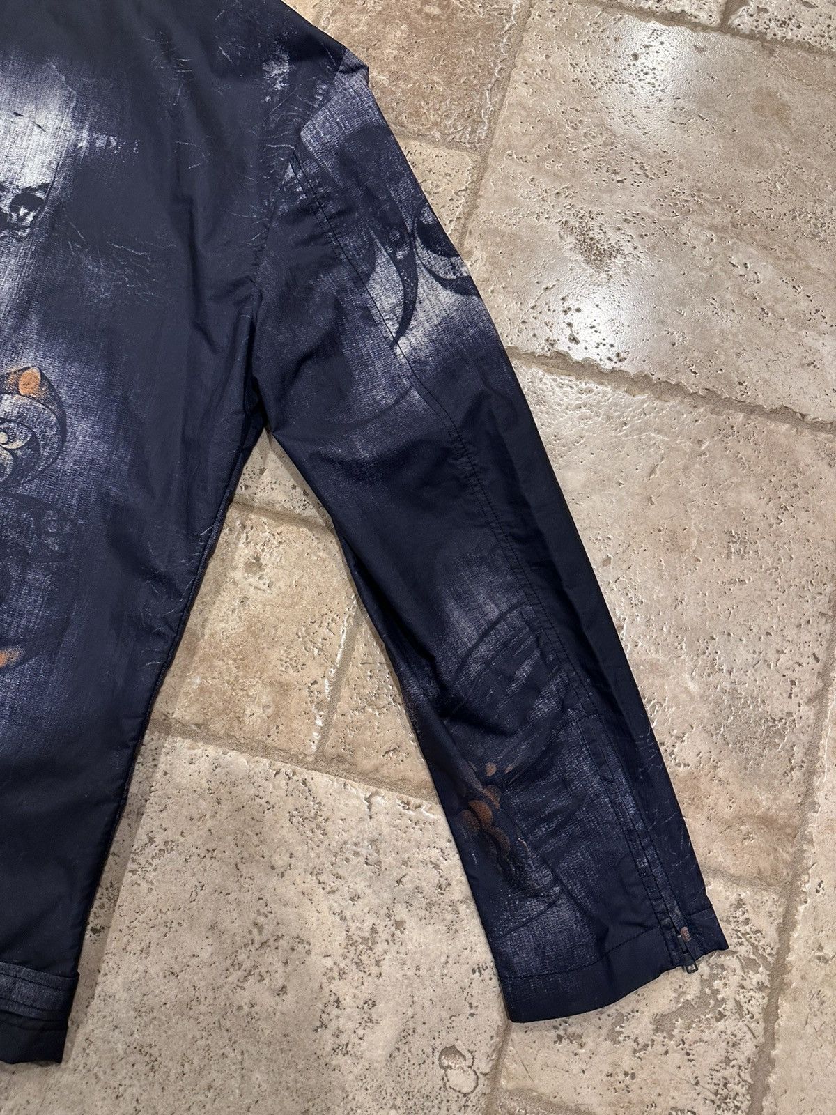 Robert Graham × Vintage Robert Graham Skull / Skeleton Black Windbreaker Zip Jacket Size US XL / EU 56 / 4 - 13 Thumbnail
