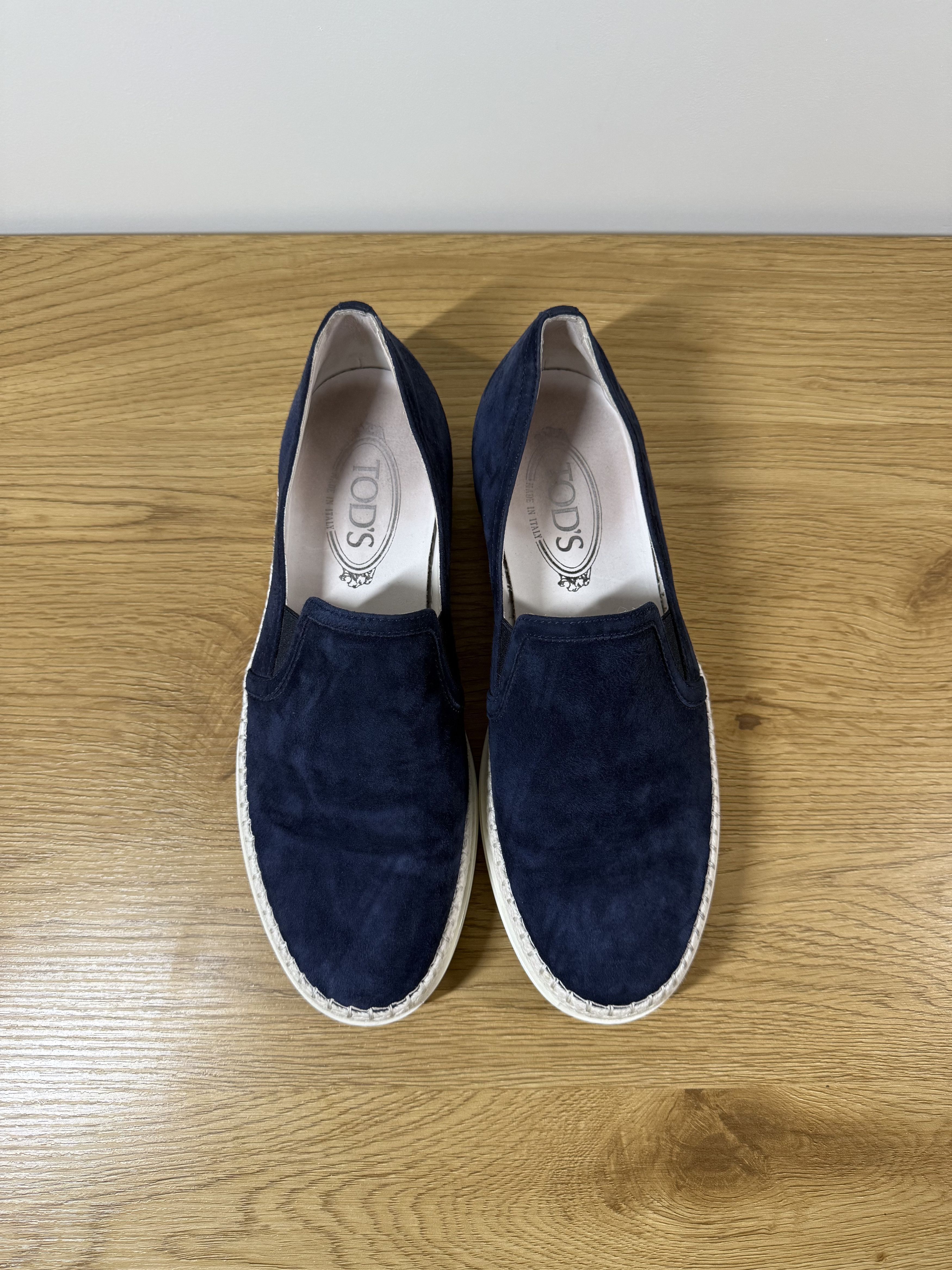 Tod's Tod's Navy Blue Suede Espadrille Slip On Sneakers US9 Size US 9 / IT 39 - 3 Thumbnail
