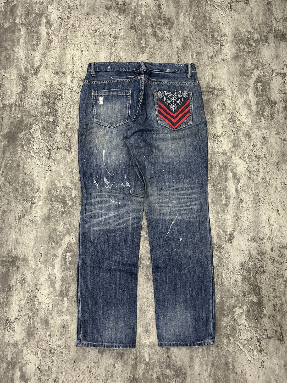 If Six Was Nine × Japanese Brand × Nicole Club 179/WG Nicole Club Distressed Bandana Pocket Back Jeans Size US 32 / EU 48 - 1 Thumbnail