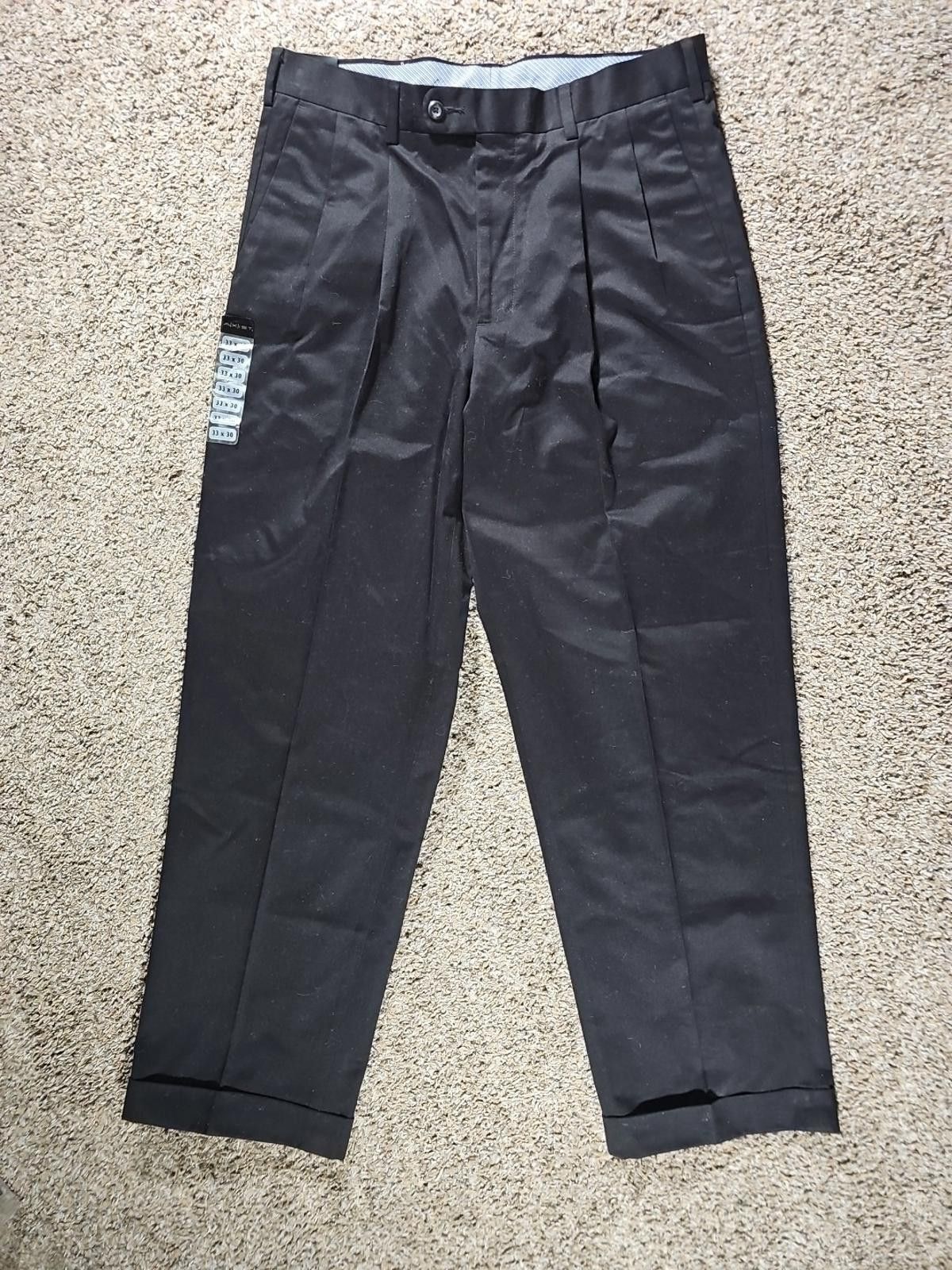 Axist Axist 33x30 Black Pleated Dress Pants NWT Size US 33 - 1 Thumbnail