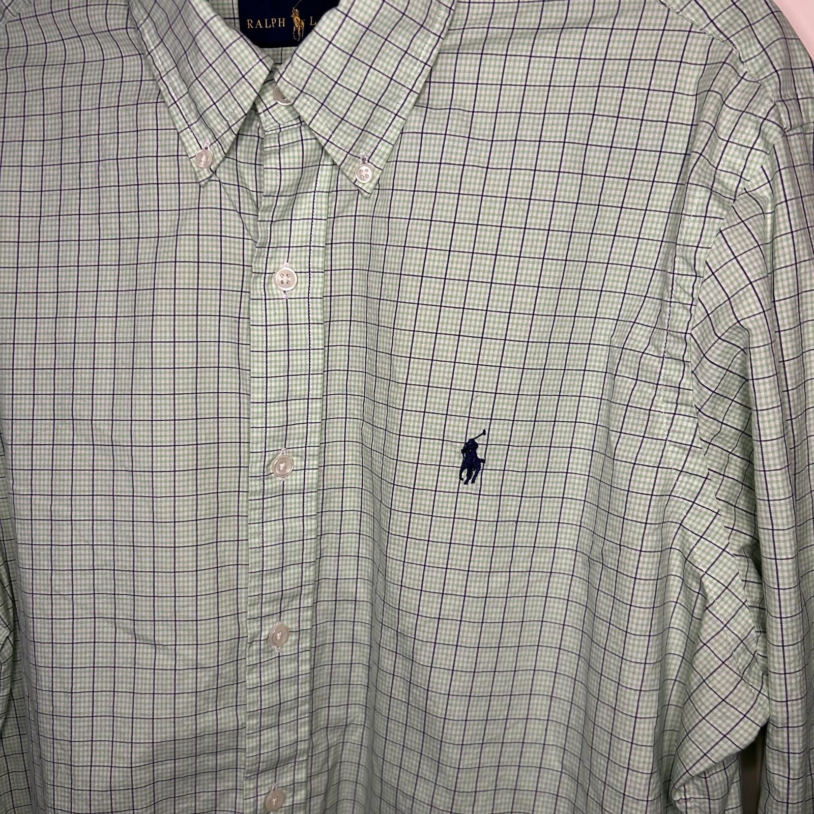 Polo Ralph Lauren Ralph Lauren Shirt Long Sleeve Polo Green Plaid Size Large Size US L / EU 52-54 / 3 - 6 Thumbnail