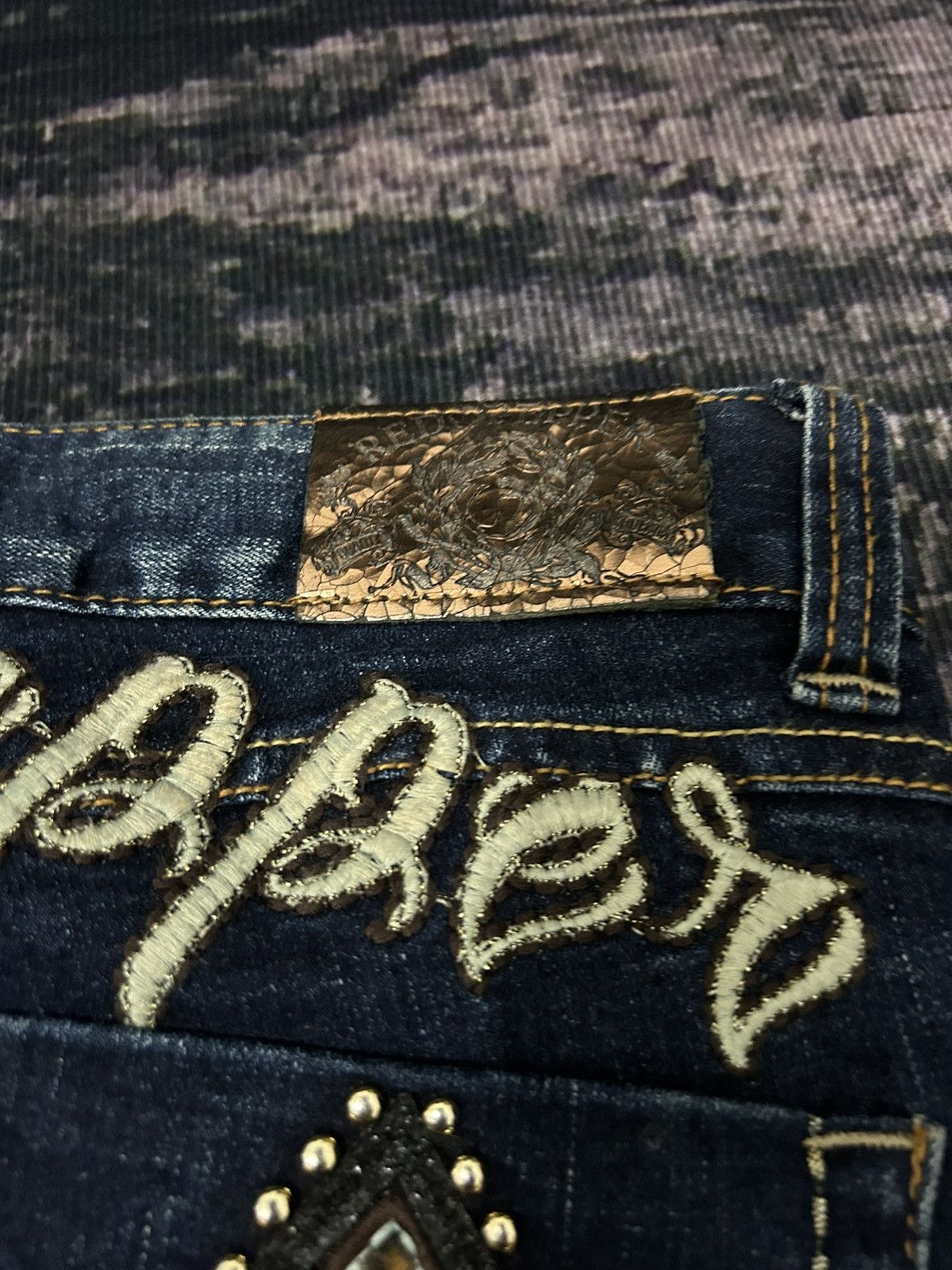 Ed Hardy Redpepper Cross Leopard Slim Jeans Size US 27 - 12 Thumbnail