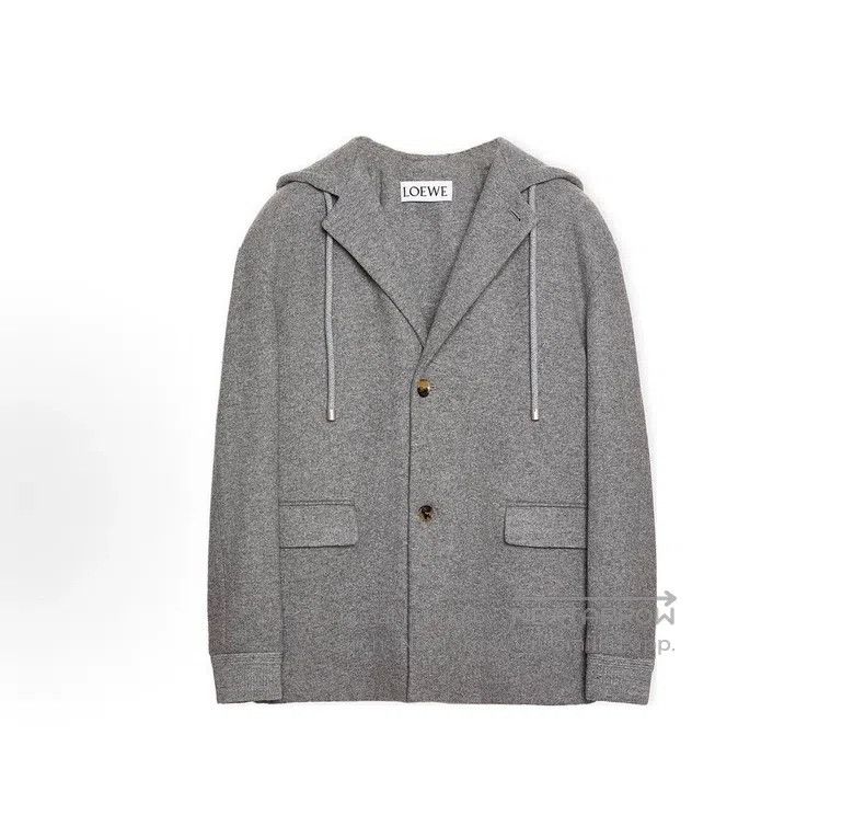 Loewe Loewe Cashmere blend leather brand embroidery logo jacket Size US M / EU 48-50 / 2 - 1 Thumbnail