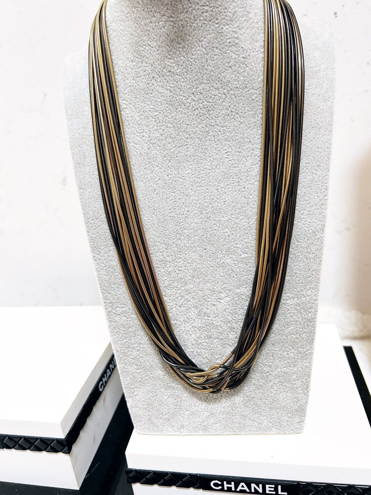Chanel Authentic Chanel Ultra RARE Runway Multi Chain Necklace Size ONE SIZE - 8 Thumbnail