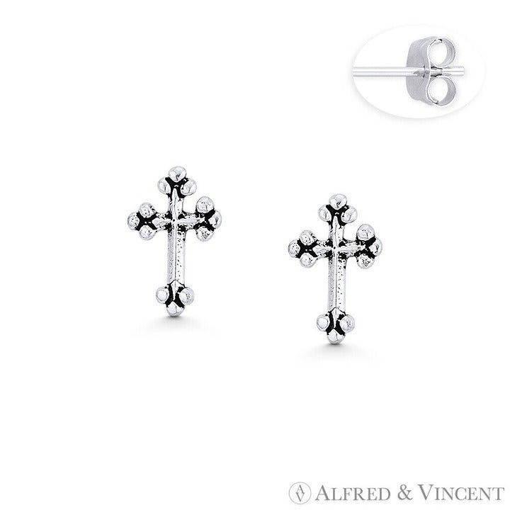 Other St. Thomas Cross Stud Earrings in .925 Sterling Silver Size ONE SIZE - 1 Preview