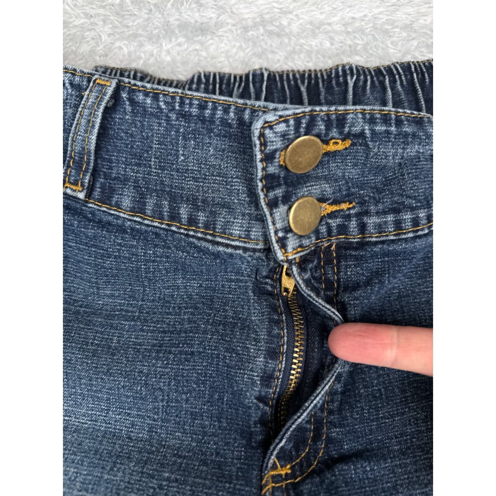 Vintage Motherhood Maternity Jeans Womens Small Blue Denim Flared Elastic Cotton 32x30 Size 28" / US 6 / IT 42 - 5 Thumbnail