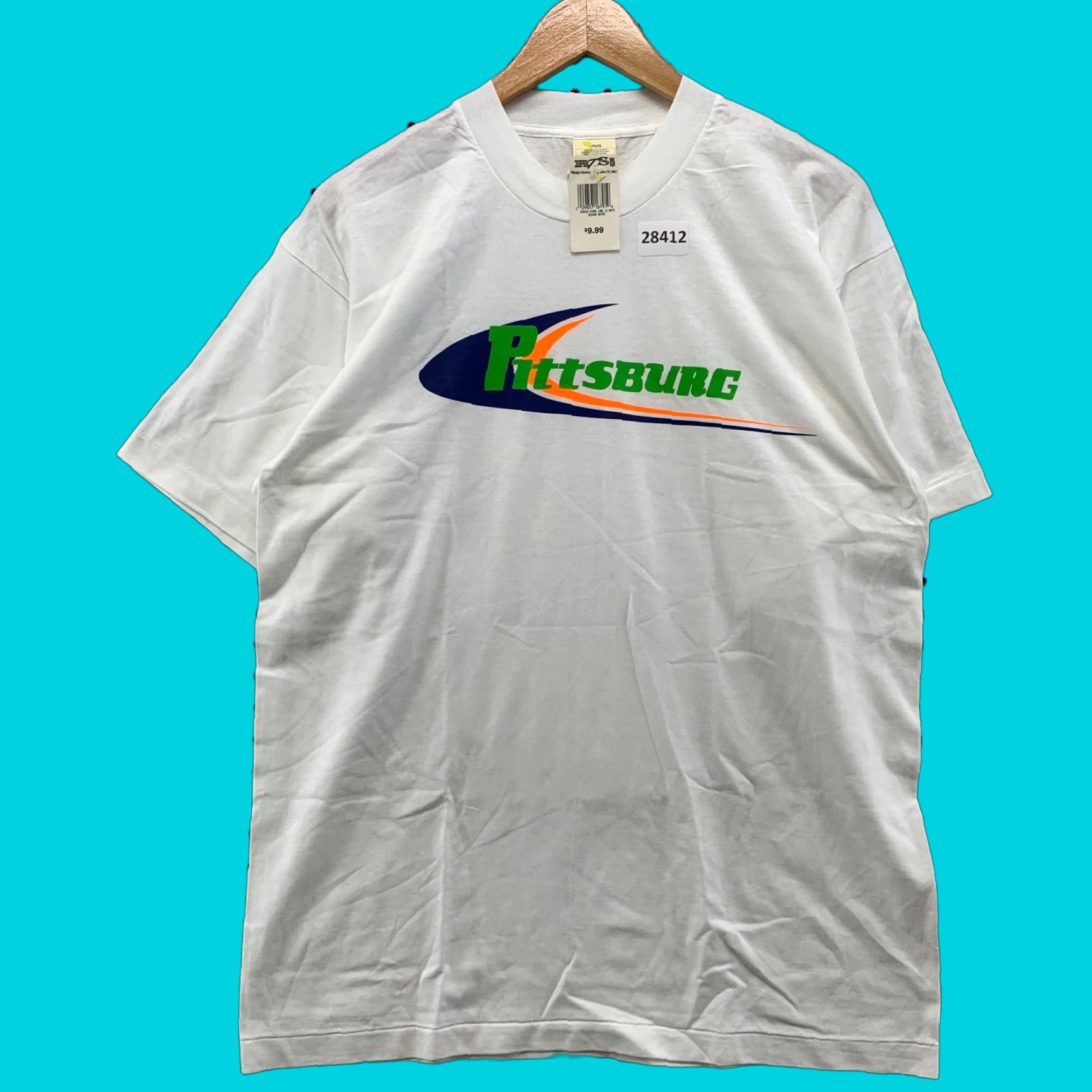 Vintage VINTAGE PITTSBURGH Kansas Shirt White Single Stitch Mens XL 22X29.5 80s Shirt 80s Men White Shirt-Cotton Polyester Size US XL / EU 56 / 4 - 1 Thumbnail