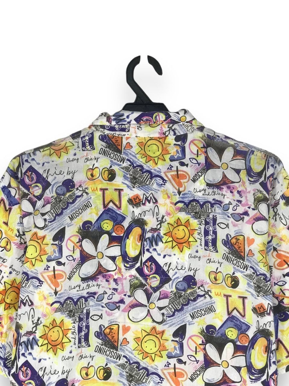 Moschino Open collar Fullprint sun flowers fish stars Size US L / EU 52-54 / 3 - 4 Thumbnail