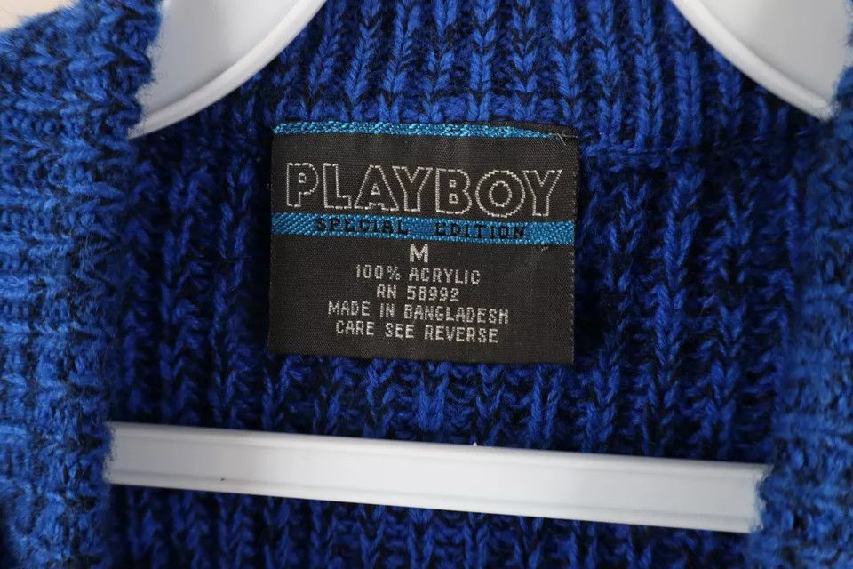 Playboy × Vintage Vintage 80s 90s Playboy Special Edition Ribbed Knit Sweater Size US M / EU 48-50 / 2 - 4 Thumbnail