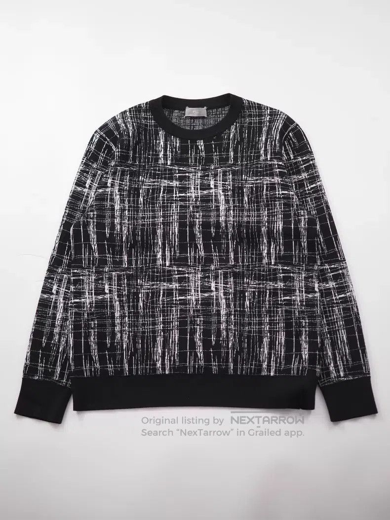 Dior Dior Black and White Striped Jacquard Knit Long Sleeve Size US M / EU 48-50 / 2 - 1 Thumbnail