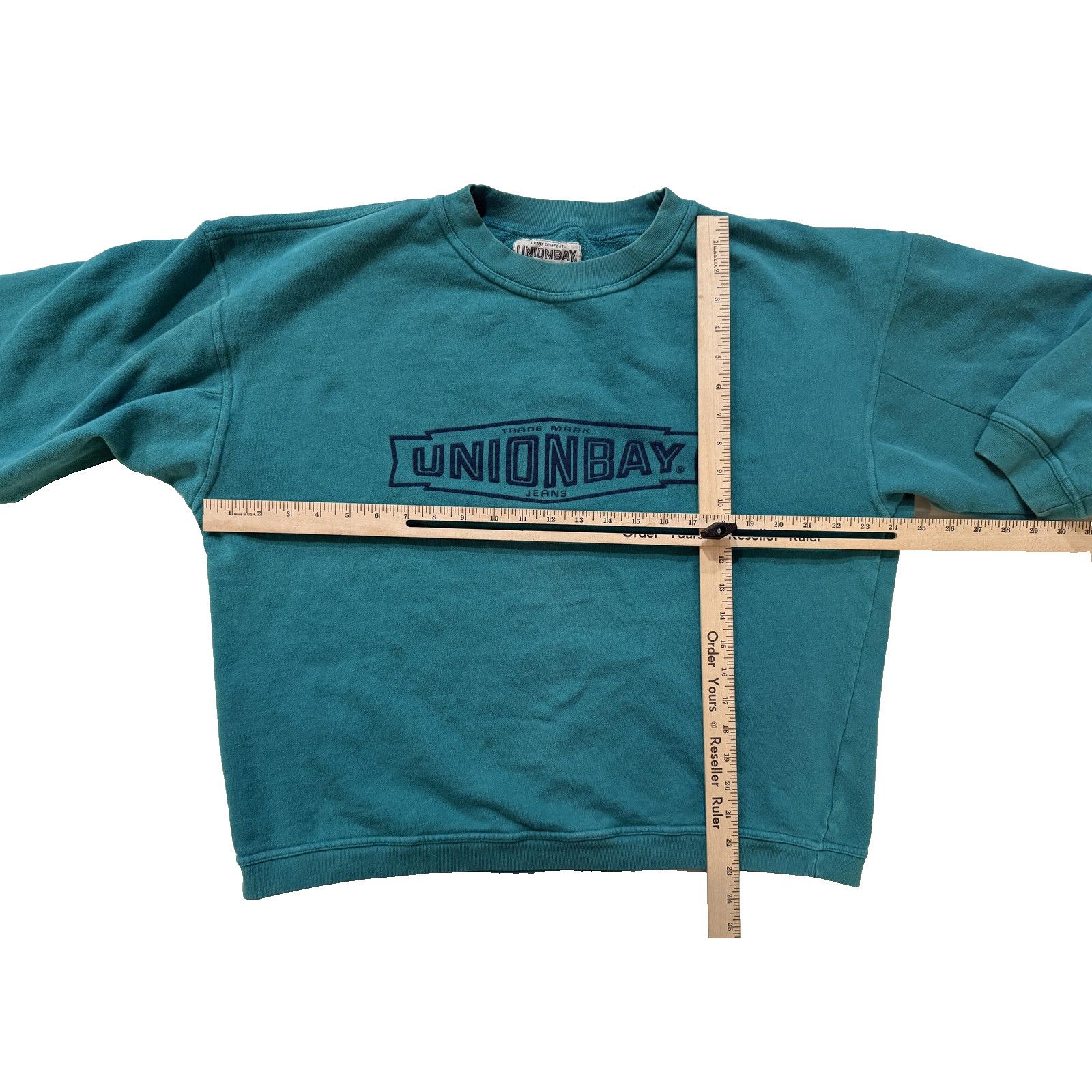 UNIONBAY Vintage Unionbay Sweatshirt Mens SM Teal USA Boxy 90s Size US S / EU 44-46 / 1 - 4 Thumbnail