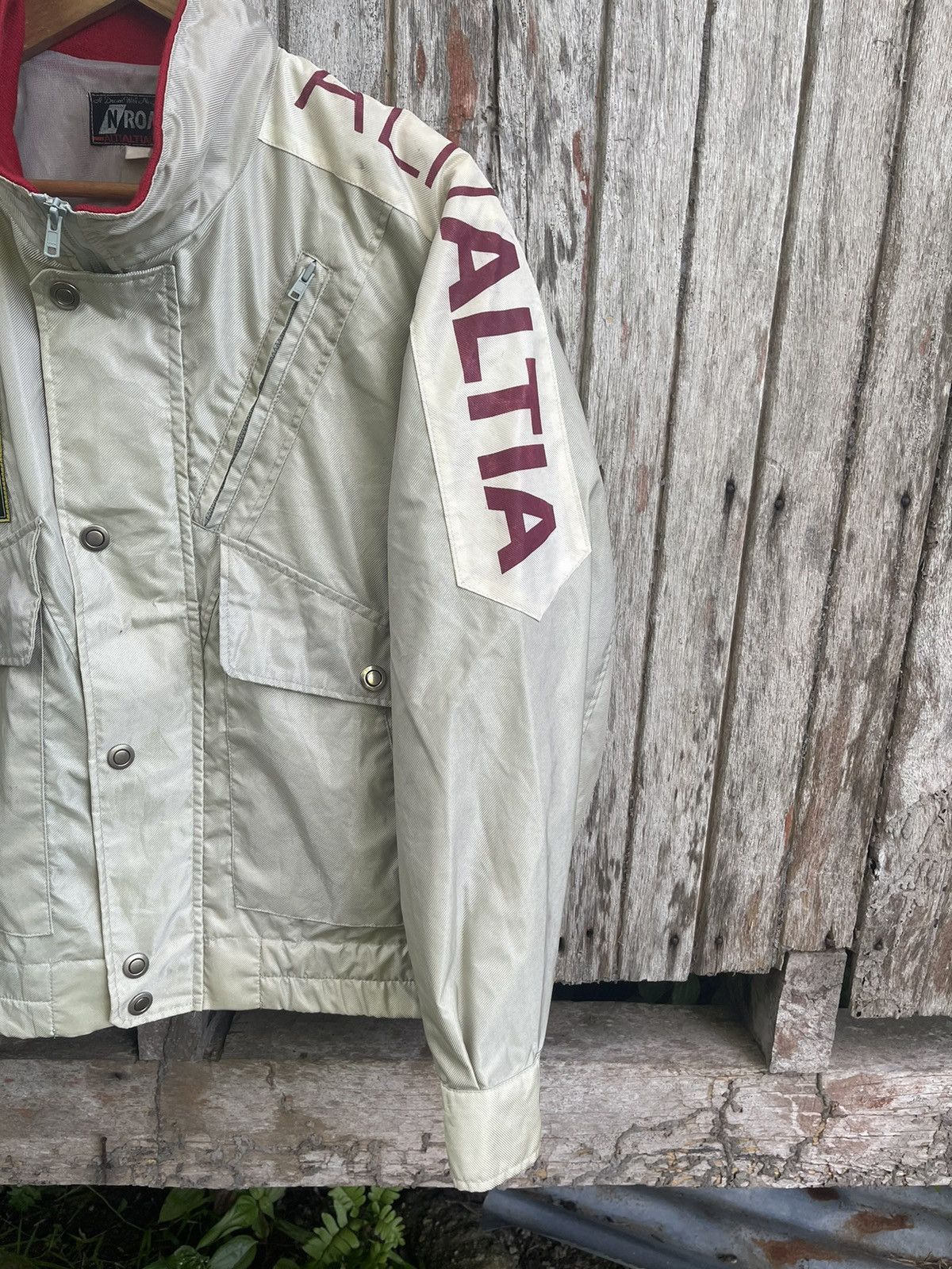 Japanese Brand × Vintage Vintage Altia Racing Jacket by N’ROAD – Grey/Red, Size L Size US M / EU 48-50 / 2 - 6 Thumbnail