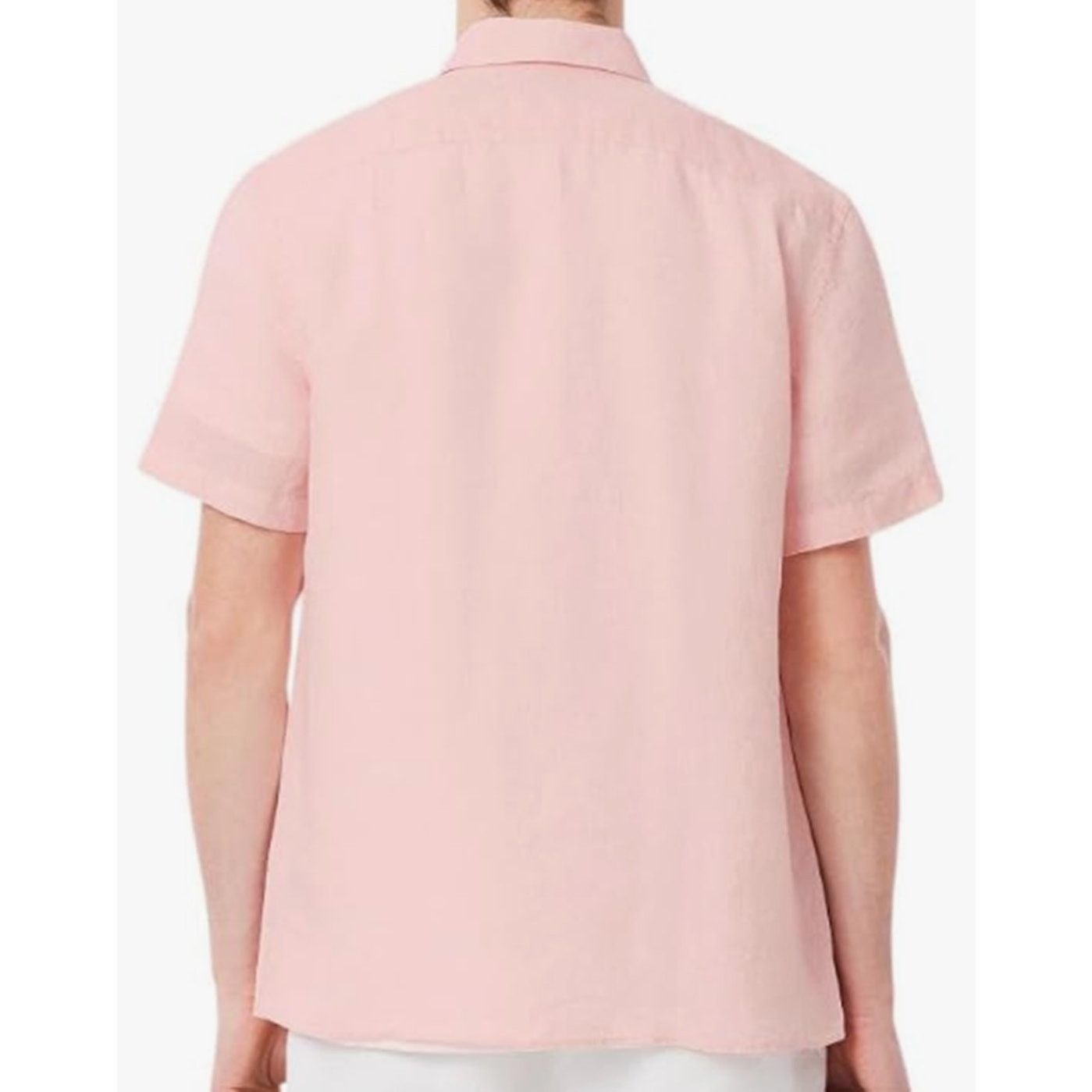 Lacoste Lacoste Men's Regular Fit Linen Casual Button Shirt Pink XL Size US XL / EU 56 / 4 - 4 Thumbnail