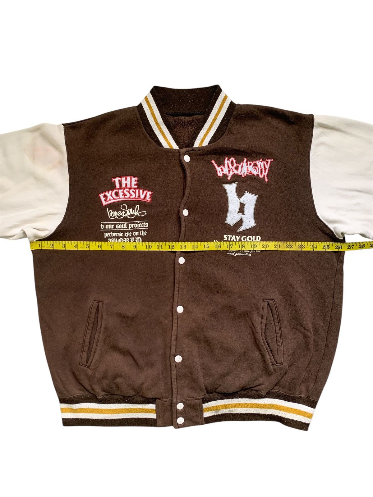 Japanese Brand Rare Design B One Soul Varsity Jacket Size US L / EU 52-54 / 3 - 12 Thumbnail