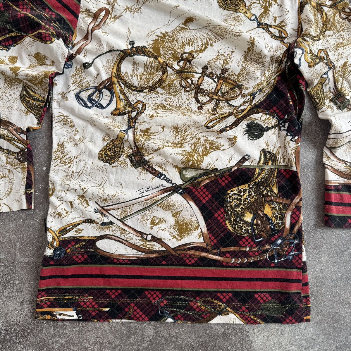 Roberto Cavalli Just Cavalli by Roberto Cavalli Vintage Y2K 3/4 Sleeve Top Size M / US 6-8 / IT 42-44 - 14 Thumbnail