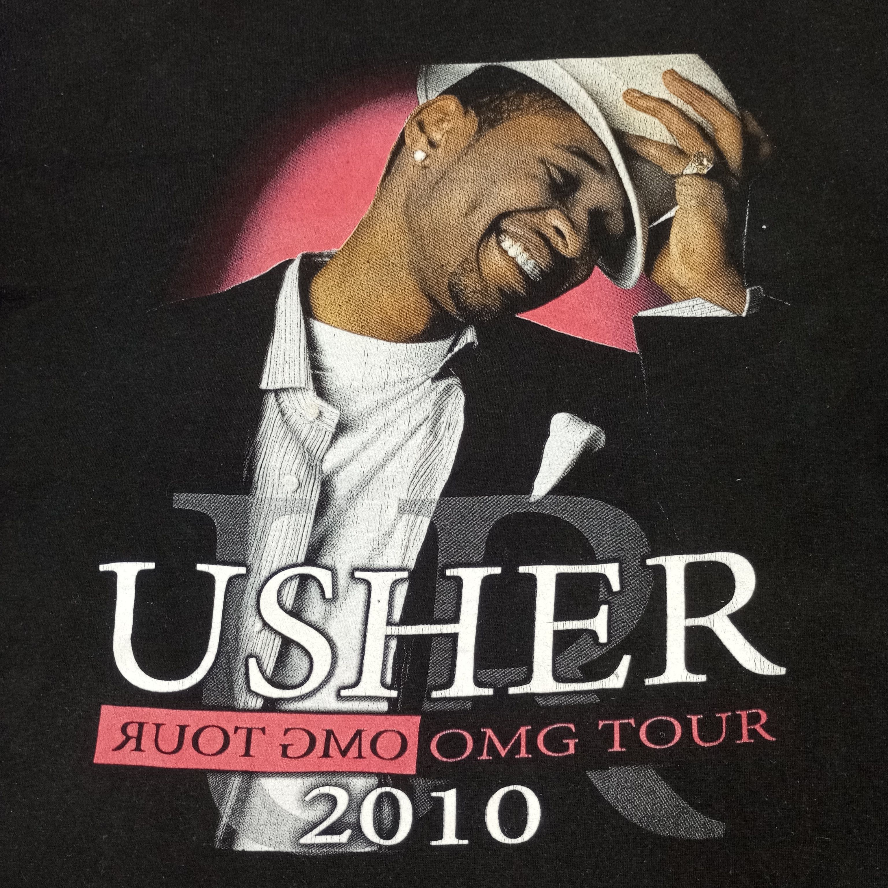 Band Tees × Vintage Usher OMG Tour 2010 Trey Songz Phototees Style Tshirt Size US L / EU 52-54 / 3 - 4 Thumbnail
