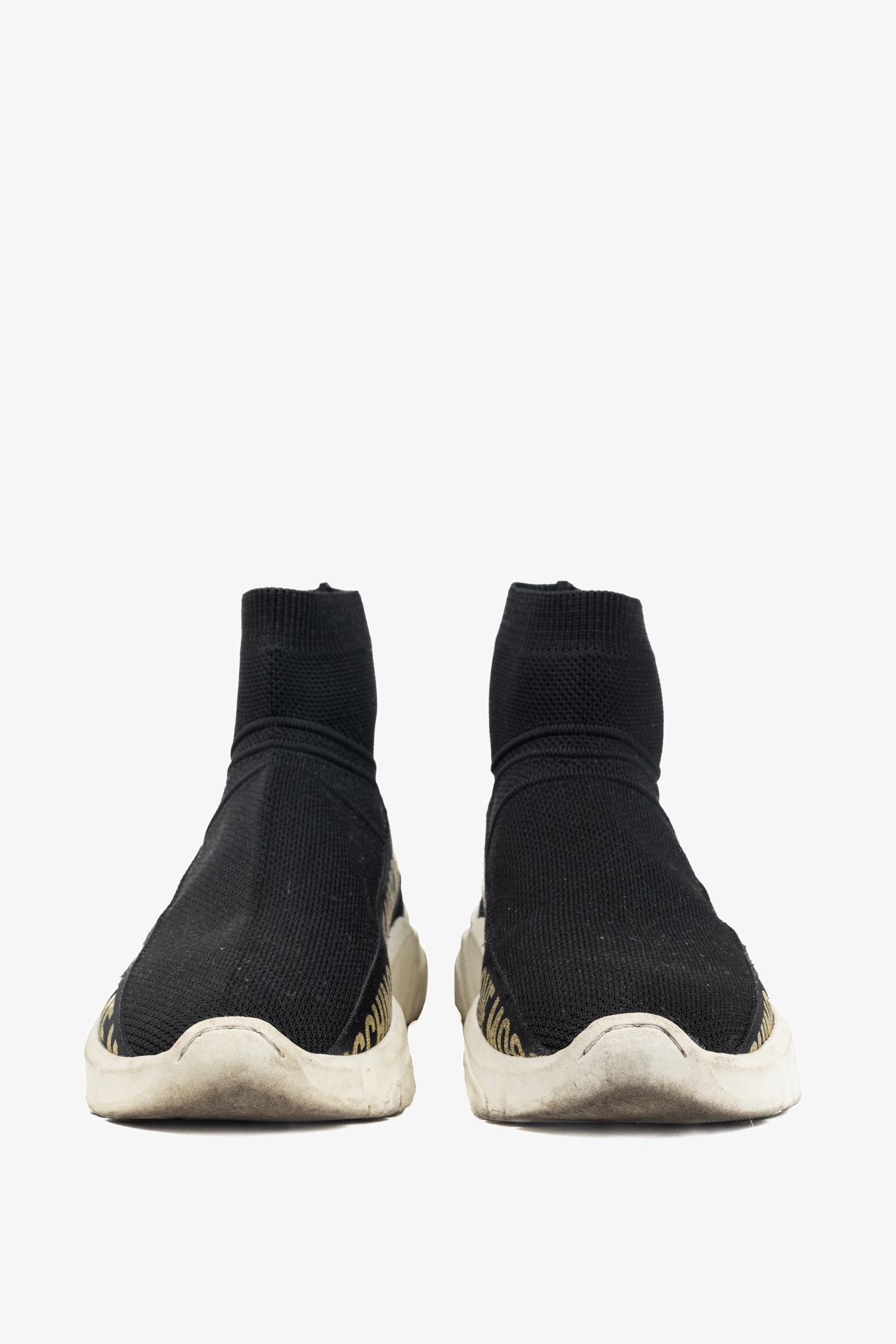 Love Moschino Love Moschino Black Glitter-Logo Sock Sneakers Size US 6.5 / IT 36.5 - 2 Thumbnail
