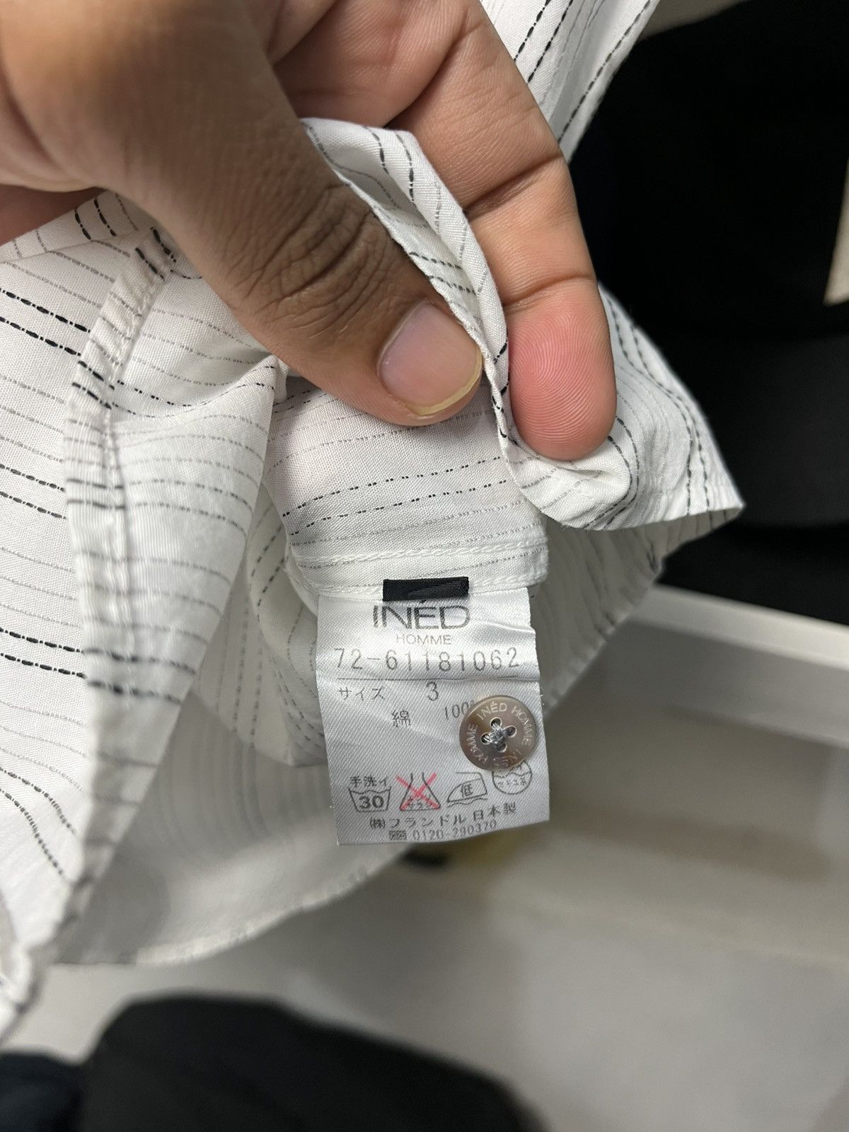 Japanese Brand × Y's × Yohji Yamamoto Ined Homme by Yohji Yamamoto stripes shirt Size US M / EU 48-50 / 2 - 5 Thumbnail
