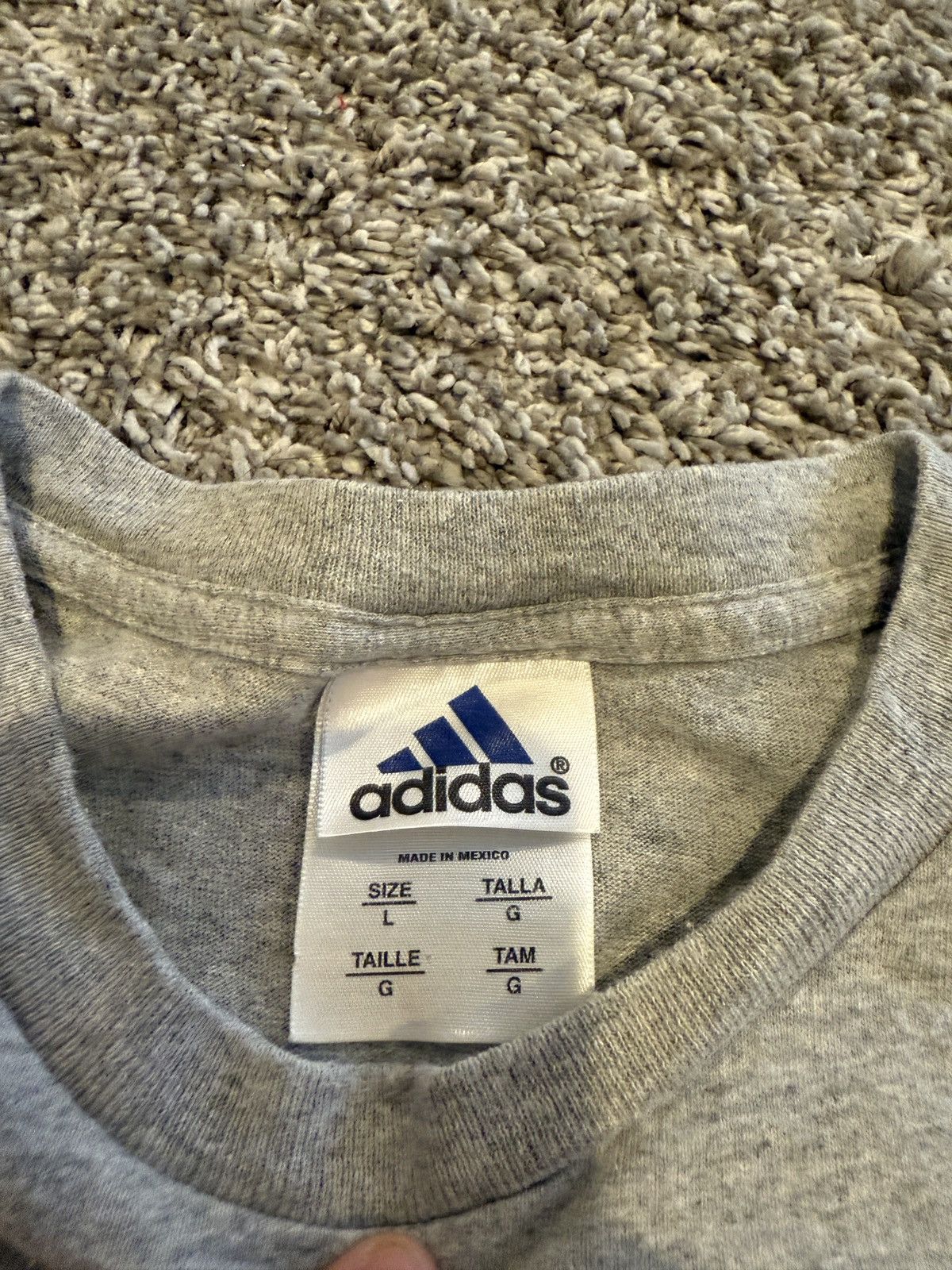 Adidas × Vintage Vintage Adidas logo tee Size US L / EU 52-54 / 3 - 4 Thumbnail