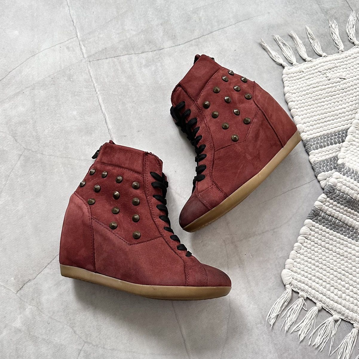 Isabel Marant Studded Wedge Style Isabel Marant Bekett Sneakers Shoes Ash Size US 6 / IT 36 - 1 Thumbnail