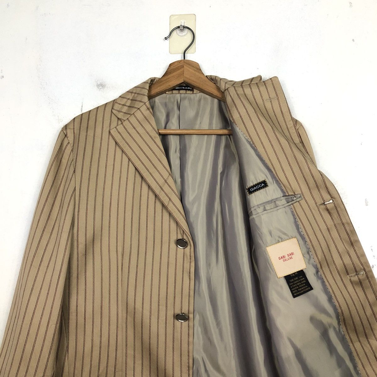 Issey Miyake 💥VINTAGE CHORE WORK JACKET STRIPED SABI SABI Size US M / EU 48-50 / 2 - 14 Thumbnail