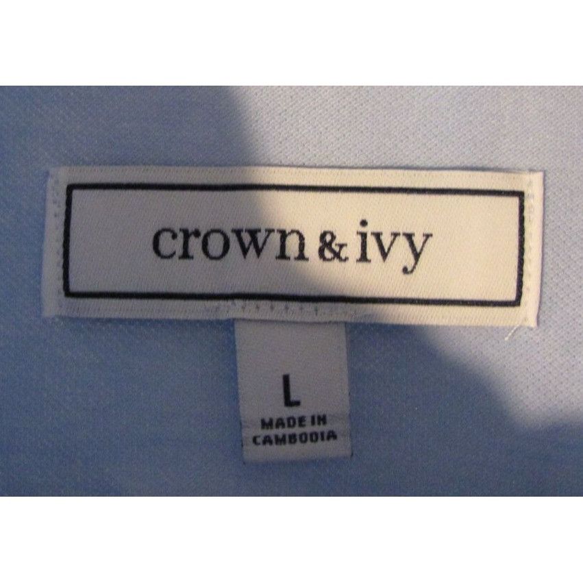 Other Crown & Ivy L NEW Light Blue Quarter Zip Pullover Shirt Golf Size US L / EU 52-54 / 3 - 3 Thumbnail