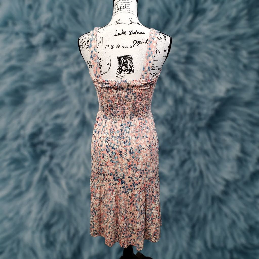 Loft LOFT Womens XS Multicolor Floral Tiered Dress Smocked Chest Wide Straps Backless Size XS / US 0-2 / IT 36-38 - 1 Thumbnail
