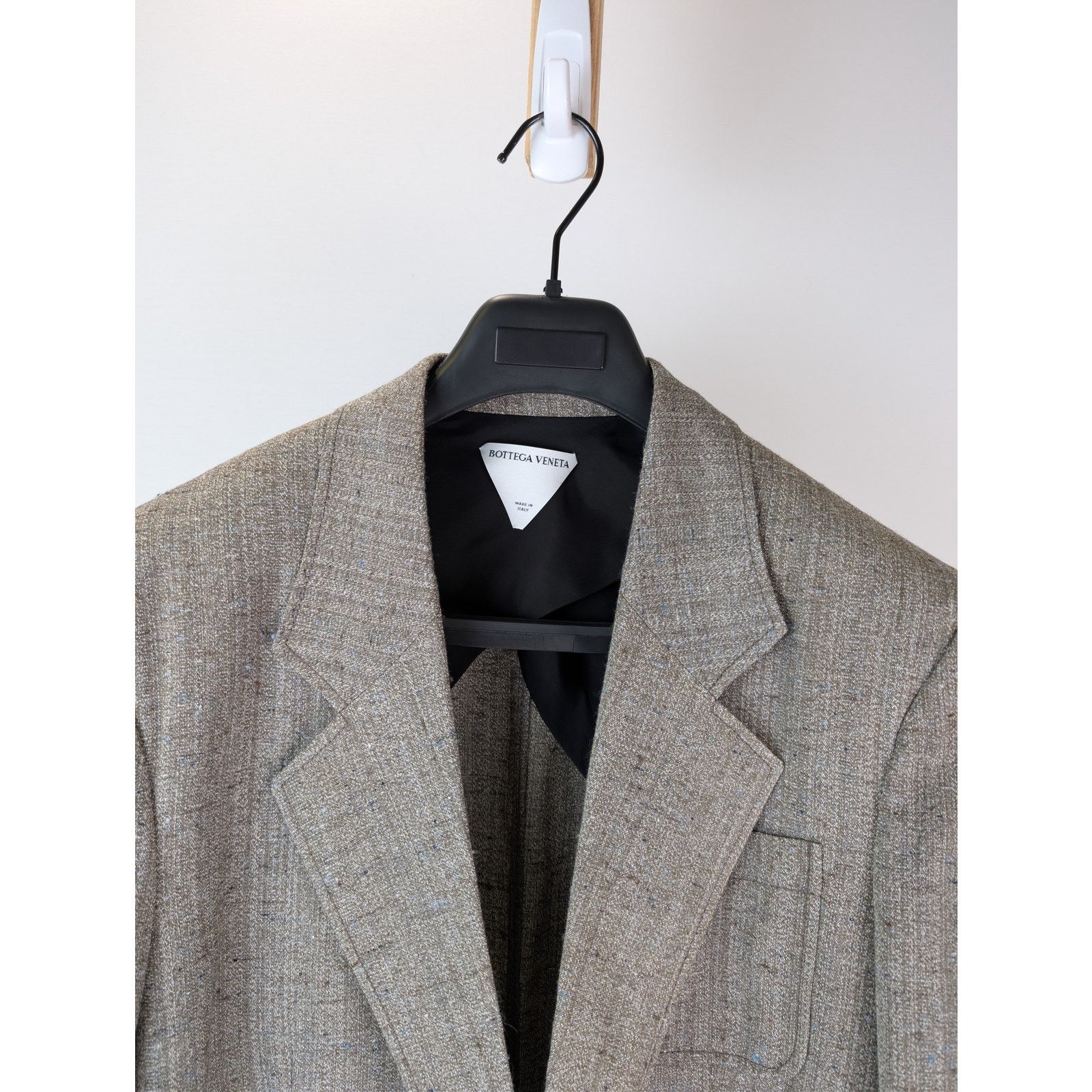 Bottega Veneta o1rshd1 Knotted Melange Viscose-Silk Jacket in Brown / White Size US M / EU 48-50 / 2 - 7 Thumbnail