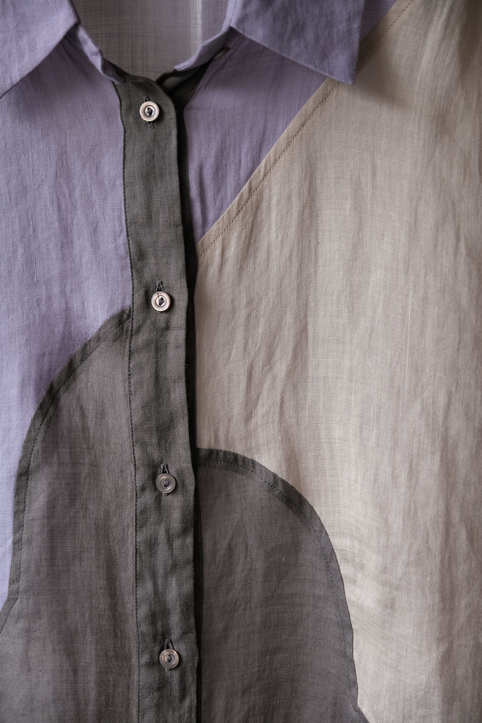 Designer CIVIDINI Stitch Panel Shirt Size M / US 6-8 / IT 42-44 - 3 Thumbnail