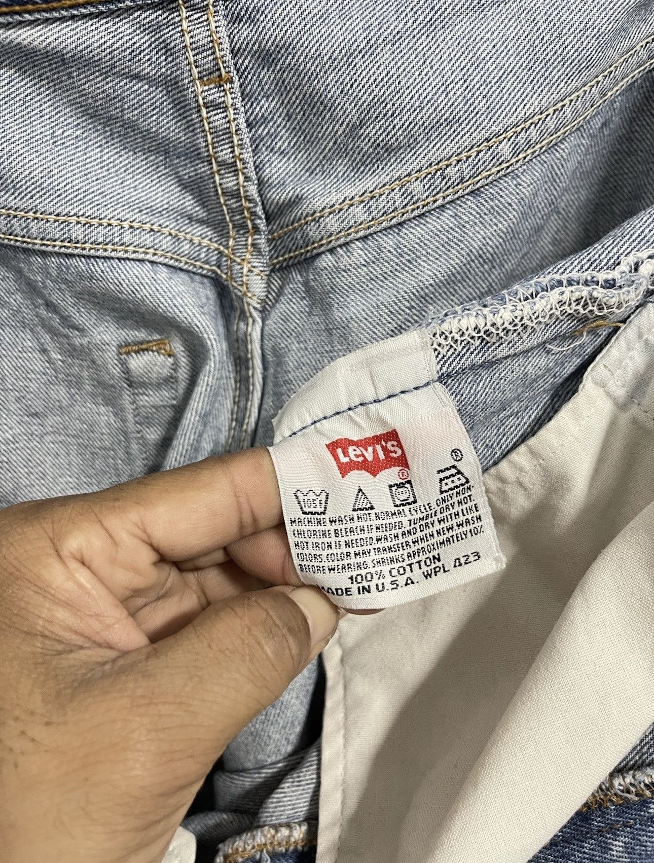 Levi's VINTAGE 90s LEVIS 501 NON SELVEDGE 34x33 STAMP 524 Size US 31 - 16 Thumbnail