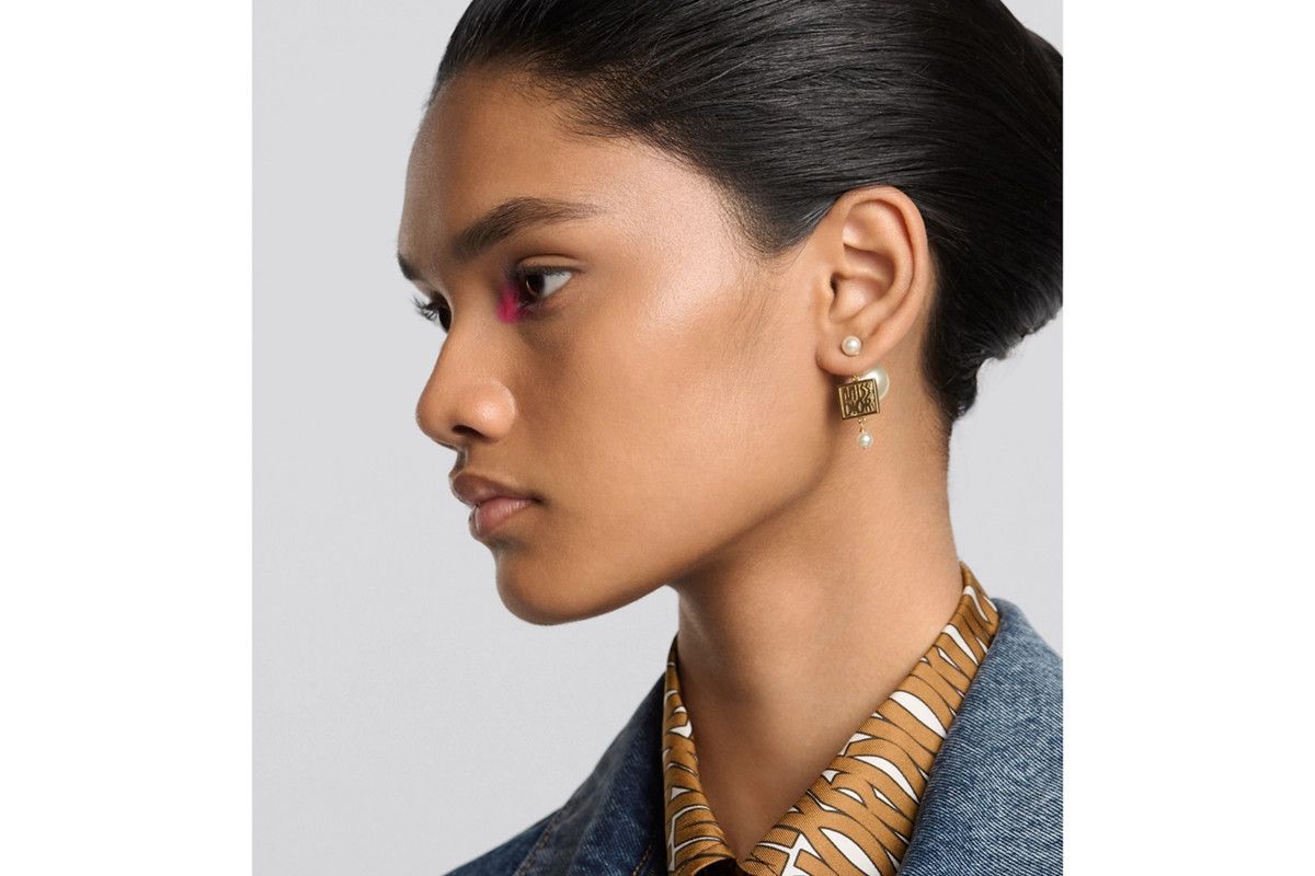 Dior o1bcso1str0126 Size:OS/Tribales Earrings in Golden/White Size ONE SIZE - 5 Thumbnail