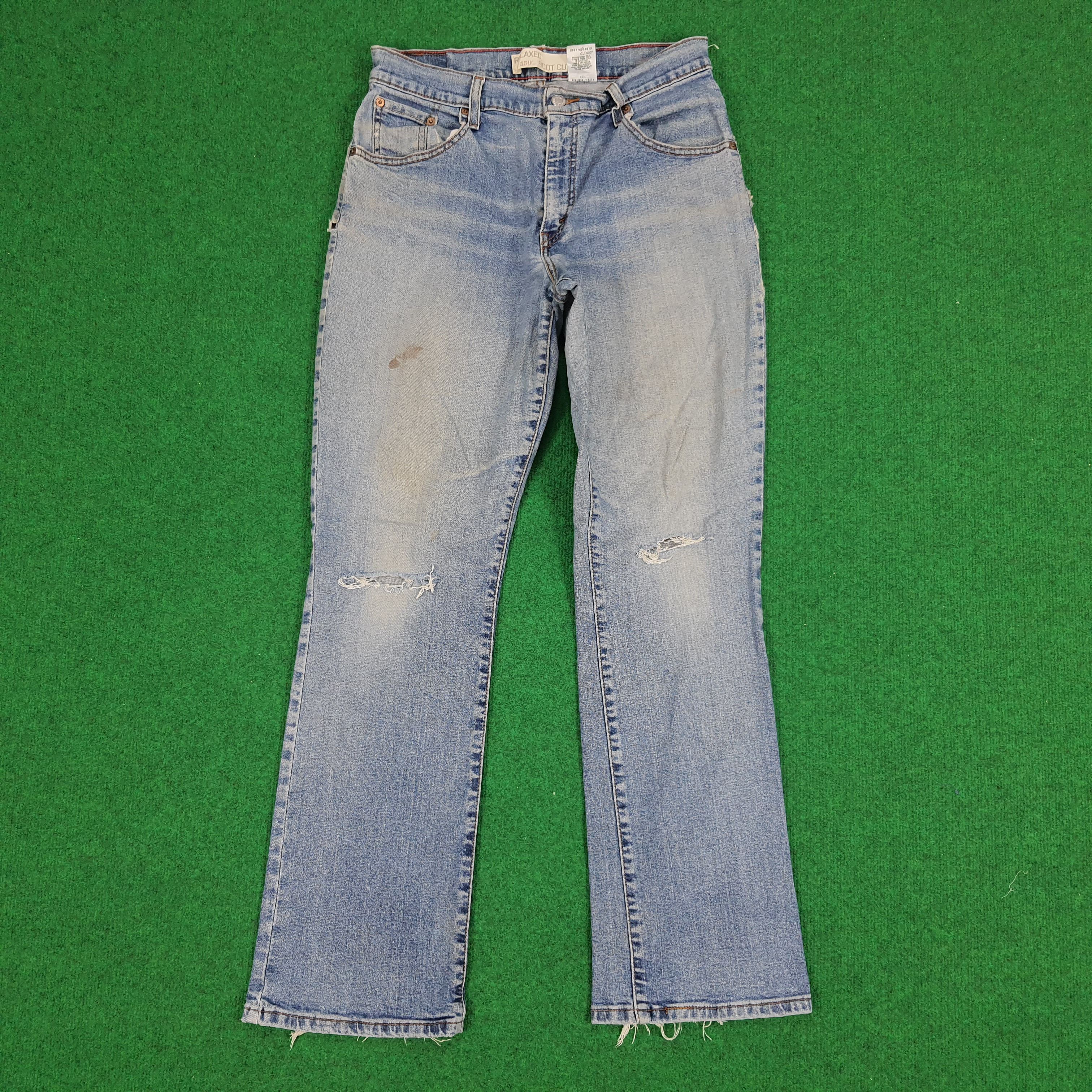 Levi's × Levi's Vintage Clothing × Vintage Vintage Levi's 550 Relaxed Boot Cut Distressed Jeans Size US 30 / EU 46 - 1 Thumbnail