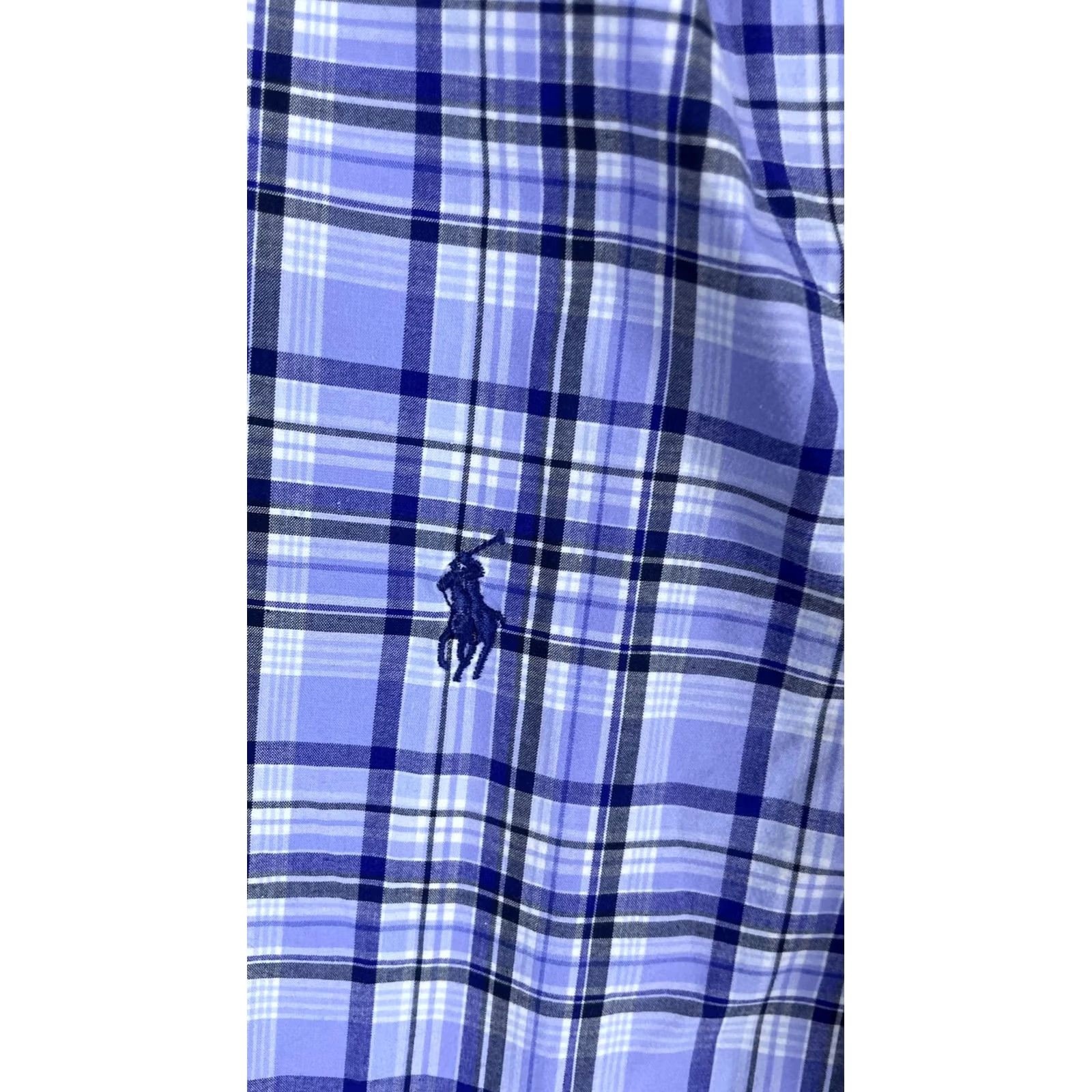 Polo Ralph Lauren Polo Ralph Lauren Shirt Mens XL Blue Plaid Long Sleeve Button Down Pony Logo Size US XL / EU 56 / 4 - 2 Thumbnail