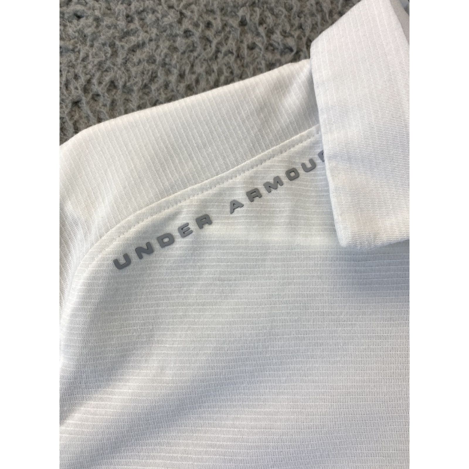 Under Armour Under Armour Short Sleeve Polo Shirt Heatgear Loose Mens Sz L White /72-55 Size US L / EU 52-54 / 3 - 7 Thumbnail