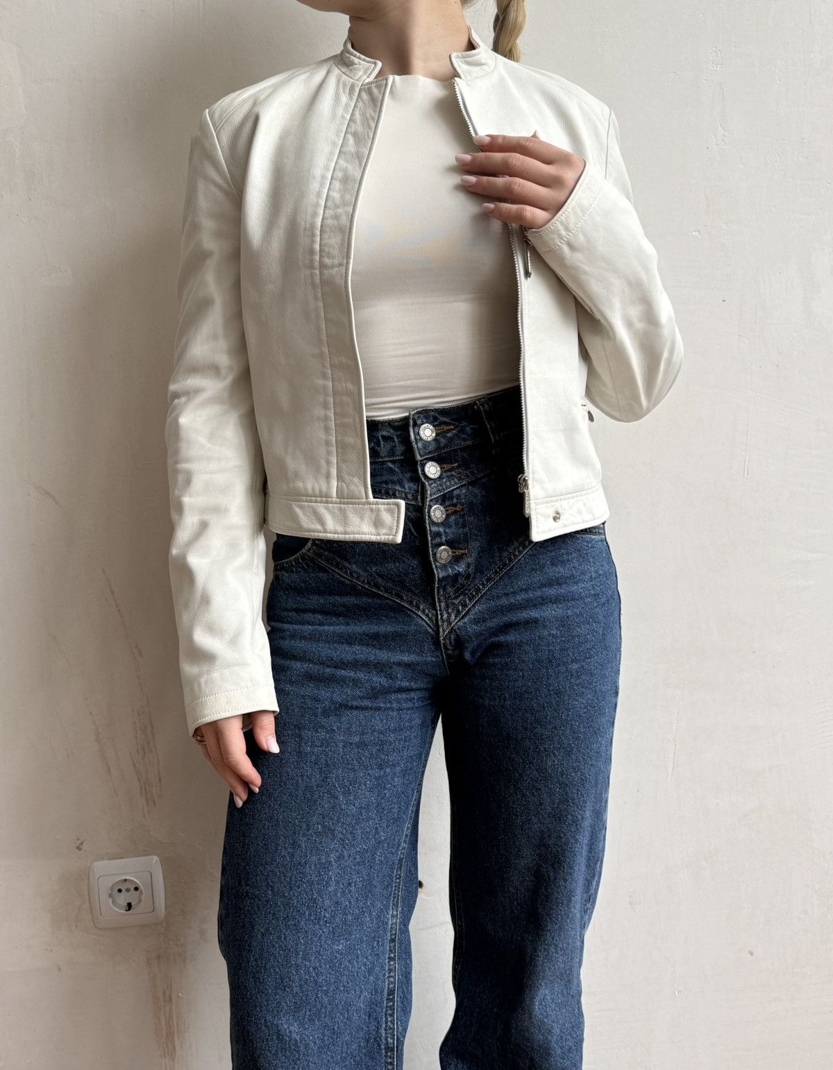 Versus Versace Vintage Versus Versace women’s leather jacket size 20/40(s) Size S / US 4 / IT 40 - 2 Thumbnail