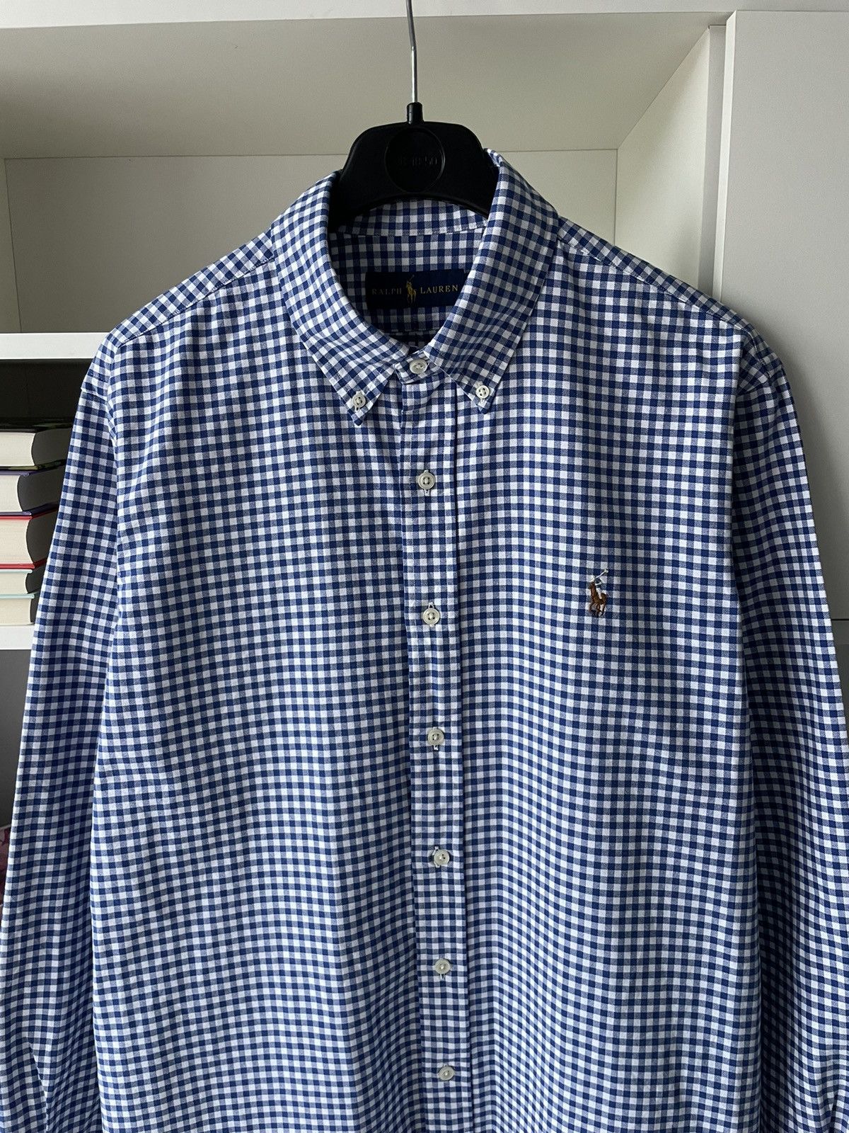 Polo Ralph Lauren × Ralph Lauren × Vintage Vintage Polo Ralph Lauren Shirt Button Up Flannel Blue/White Size US L / EU 52-54 / 3 - 6 Thumbnail
