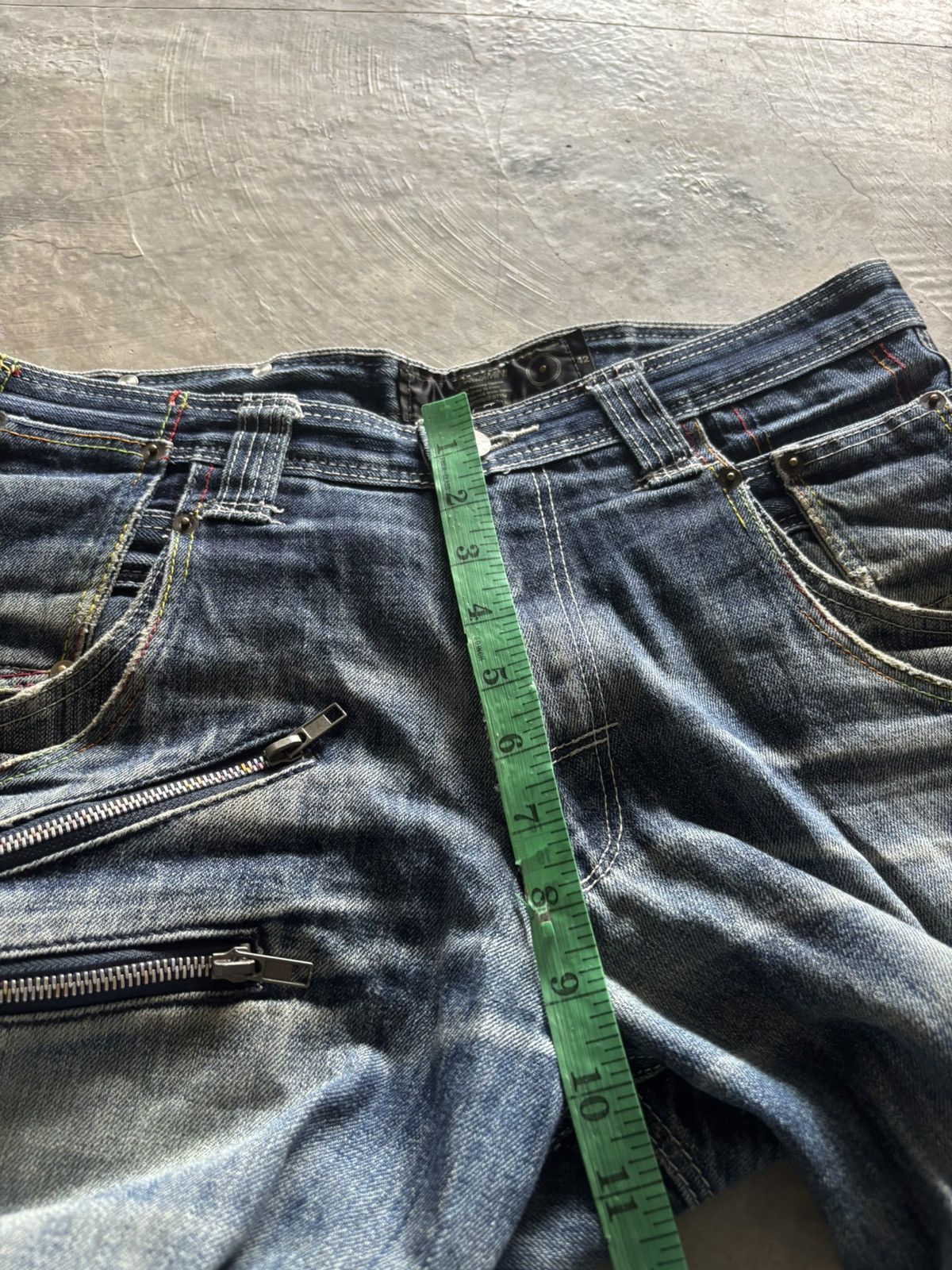PPFM DOUBLE WAIST BREATHMINT DISTRESSED JAPANESE MULTIZIPPER PUNK Size US 31 - 21 Thumbnail
