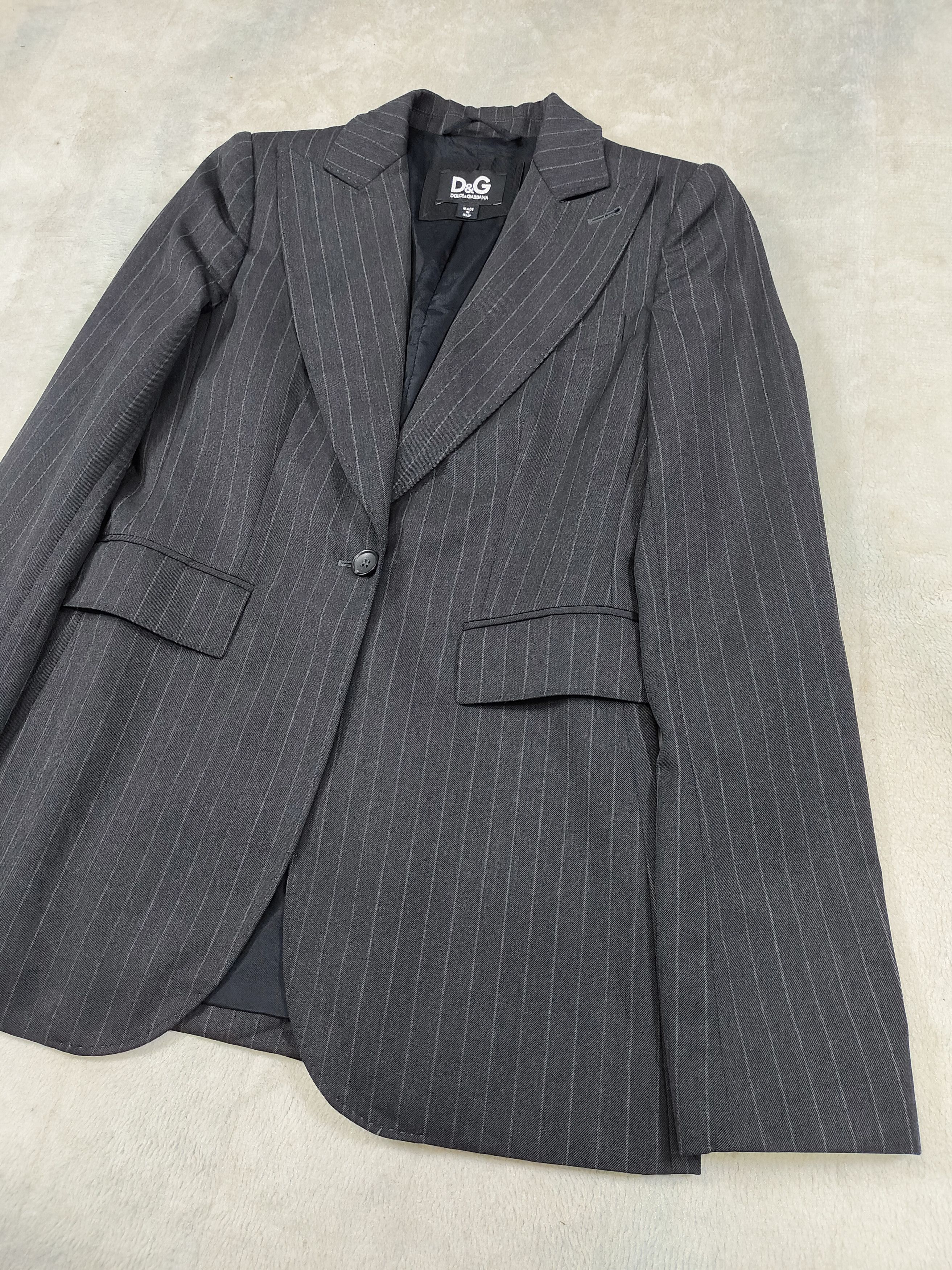 Dolce & Gabbana 00s Dolce Gabbana- Tailoring Pinstripe Slim Blazer Size M / US 6-8 / IT 42-44 - 6 Thumbnail