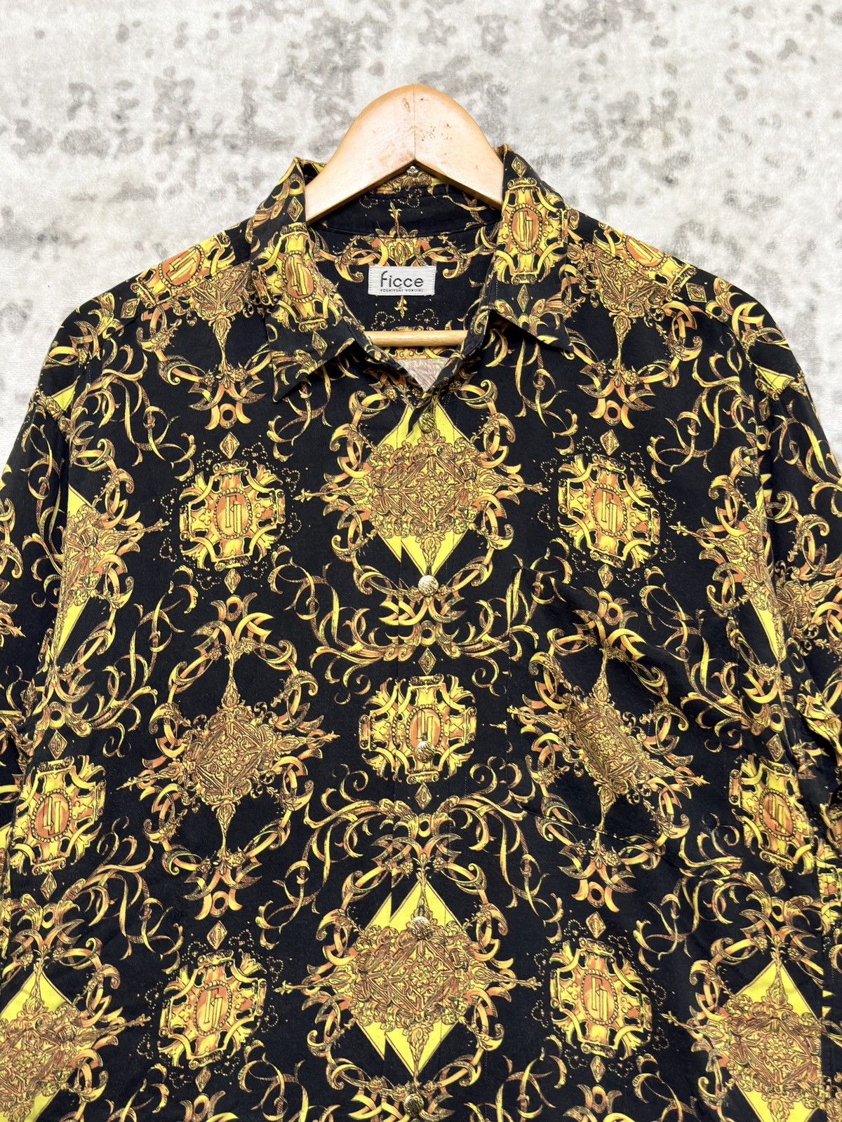 Yoshiyuki Konishi Vintage Ficce Yoshiyuki Konishi Barocco Rayon Black Gold Size US L / EU 52-54 / 3 - 5 Thumbnail