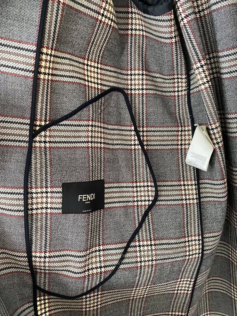 Fendi Fendi Men's wool Welsh check long coat Size US S / EU 44-46 / 1 - 5 Thumbnail
