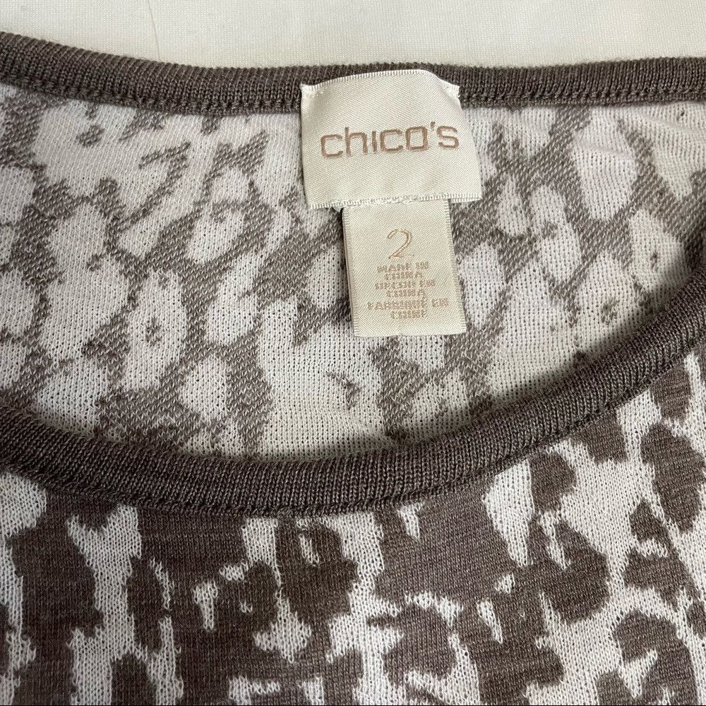 Chicos Chico’s Hanna Leopard-Print Sweater Size 2 US L Size L / US 10 / IT 46 - 7 Thumbnail