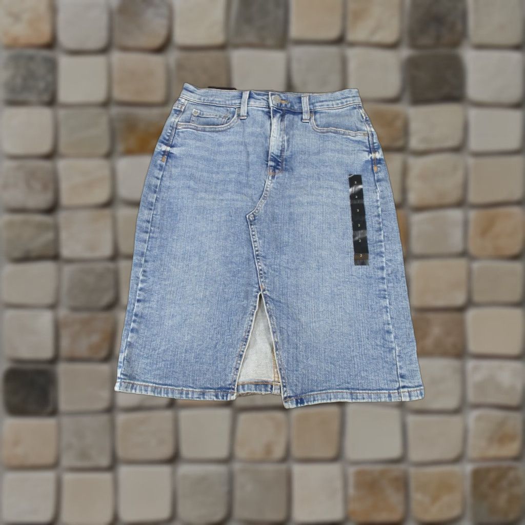 Banana Republic Banana Republic Skirt Womens 2 Light Wash Denim Pencil NEW Size 26" / US 2 / IT 38 - 1 Thumbnail